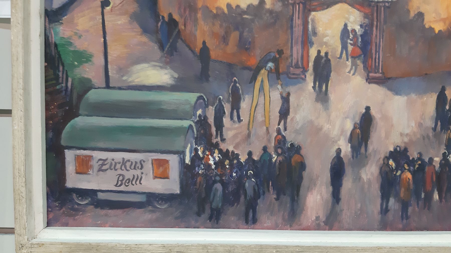 Detail e: Edwin Grazioli, 1914-1986, Zirkus Belli, Öl/Holz, rechts unten signiert, ca. 59x71cm, R. ca. 62x74cm