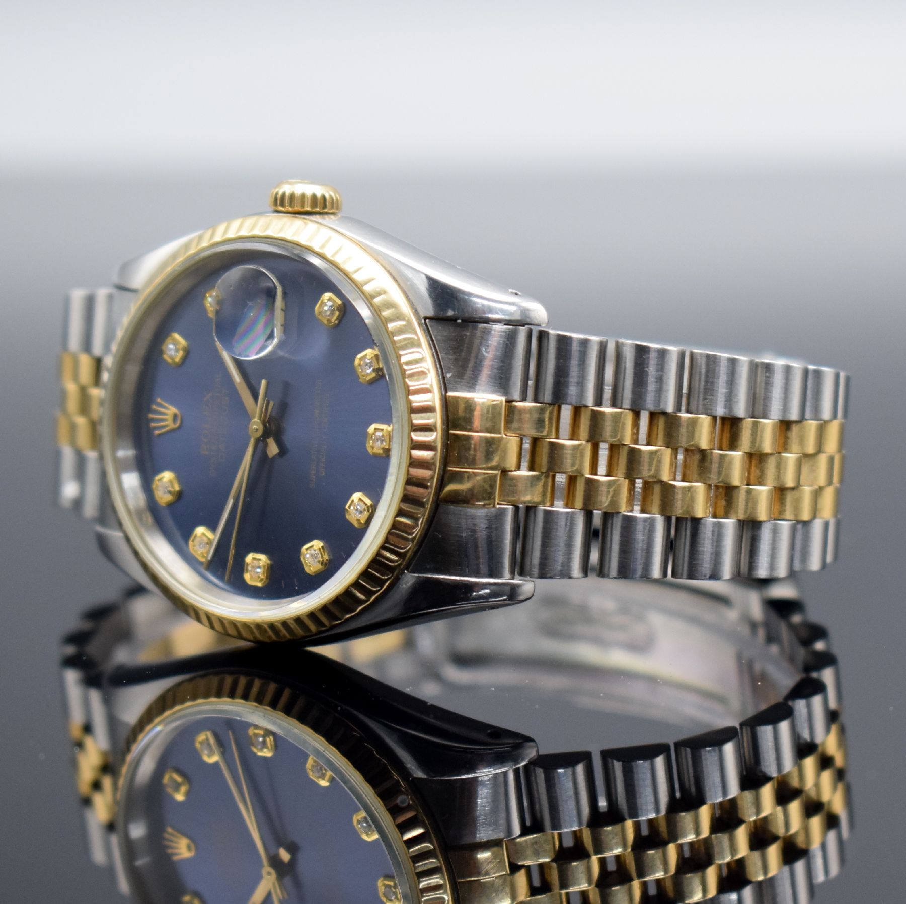 Detail d: ROLEX Herrenarmbanduhr Oyster Perpetual Datejust Referenz 16233, Automatik, Schweiz um 1991, X-Serie, Chronometer der Superlative in Edelstahl/Gold ...