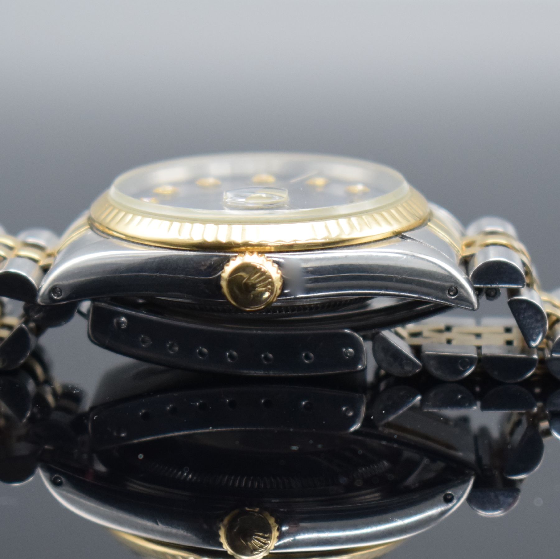 Detail h: ROLEX Herrenarmbanduhr Oyster Perpetual Datejust Referenz 16233, Automatik, Schweiz um 1991, X-Serie, Chronometer der Superlative in Edelstahl/Gold ...
