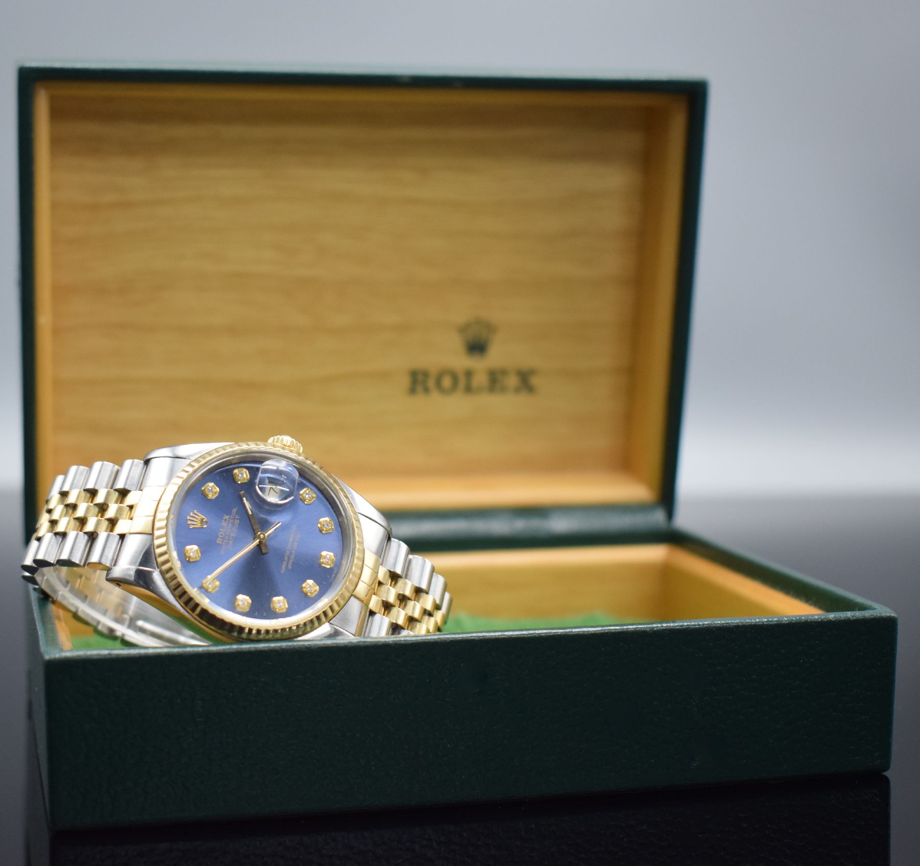 Detail i: ROLEX Herrenarmbanduhr Oyster Perpetual Datejust Referenz 16233, Automatik, Schweiz um 1991, X-Serie, Chronometer der Superlative in Edelstahl/Gold ...