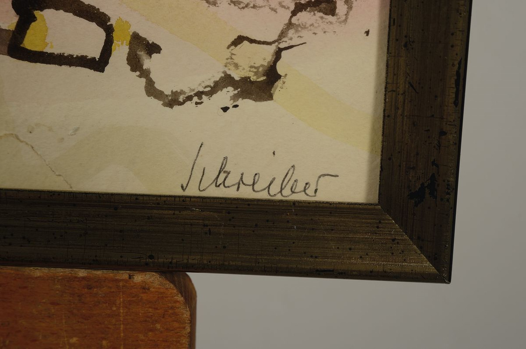 Detail a: Richard Schreiber, 1904-1963 Düsseldorf, Landschaft, Tusche und Aquarell, rechts unten signiert, ca. 49x59cm, u.Gl., R. ca. 53x63cm signiert, ca. ...
