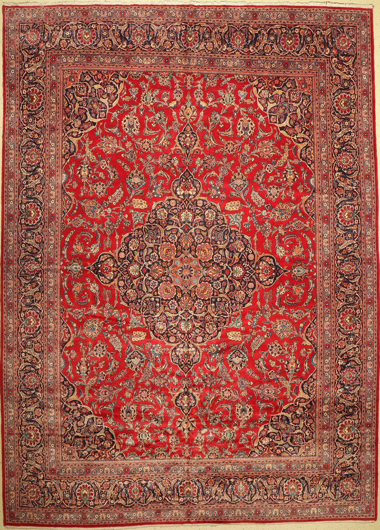 Keschan Kork fein, Persien, um 1960, Korkwolle, ca. 460 x 333 cm, gereinigt, EHZ: 2(Sehr guter Zustand).