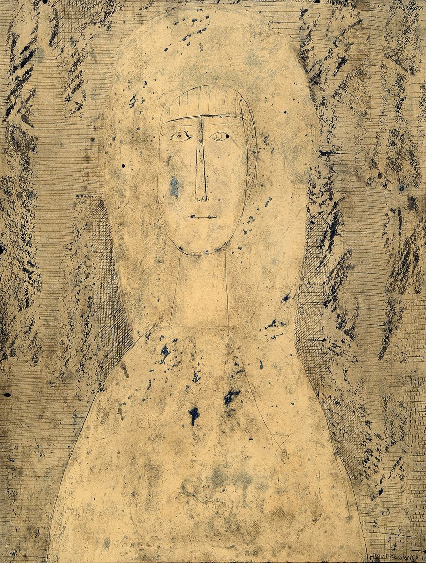 Henryk Musialowicz, 1914-2015, Lithographie,figürliche Darstellung, signiert, 67 x 51 cm, Rahmen