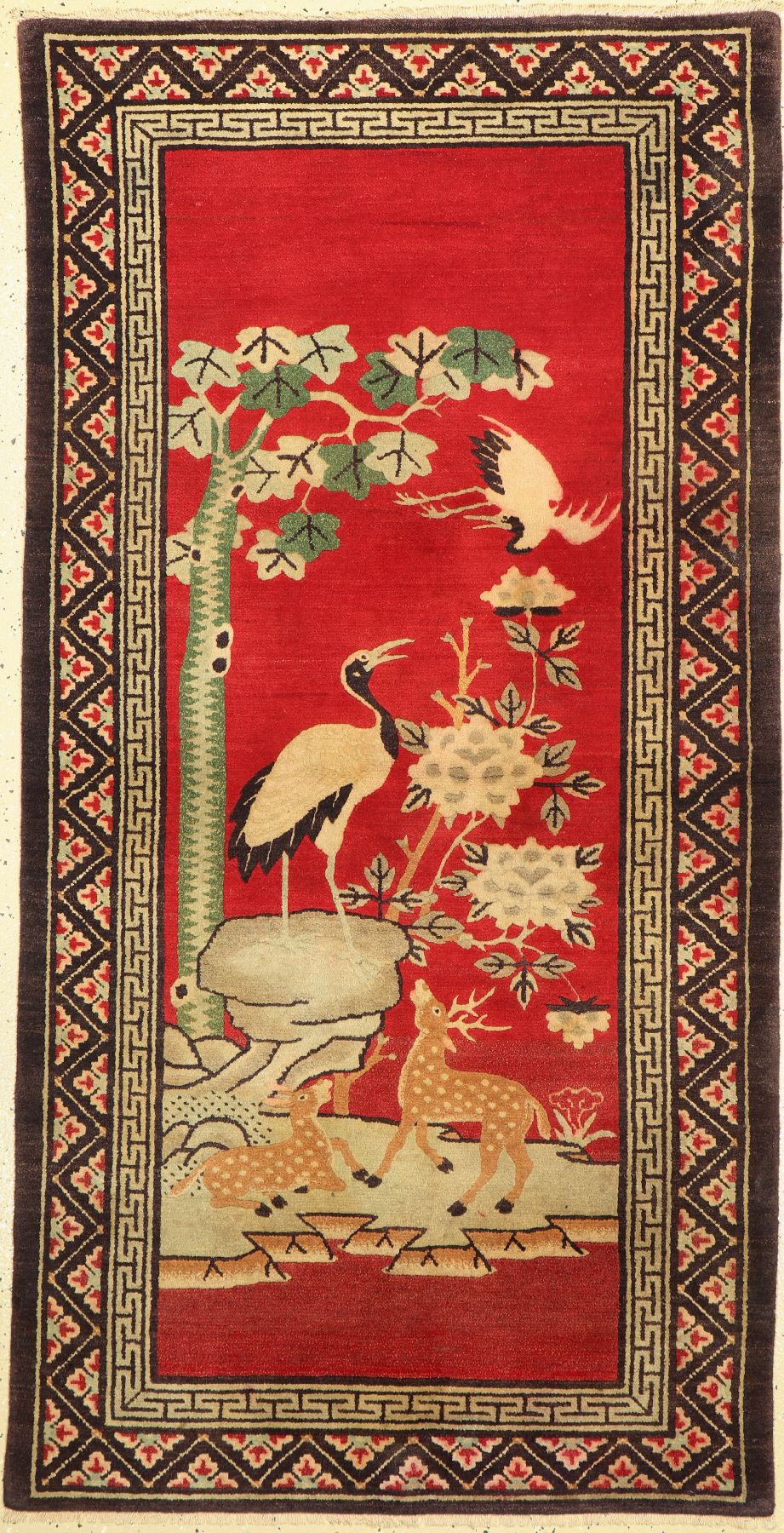 Pao Tow antik, China, um 1910, Wolle auf Baumwolle, ca. 180 x 93 cm, EHZ: 2