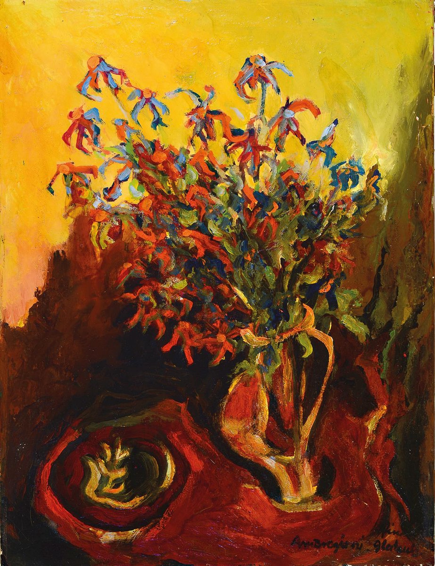 Pierre Ambrogiani, 1907 Ajaccio-1985 Allauch , Blumenstillleben, Öl/Lwd, rechts unten signiert, ca. 61 x 45 cm