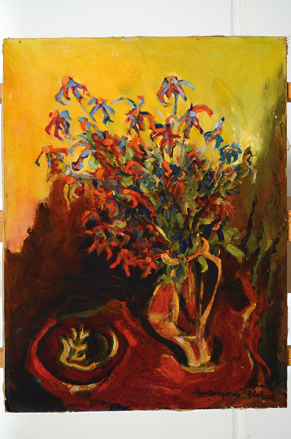 Detail k: Pierre Ambrogiani, 1907 Ajaccio-1985 Allauch , Blumenstillleben, Öl/Lwd, rechts unten signiert, ca. 61 x 45 cm