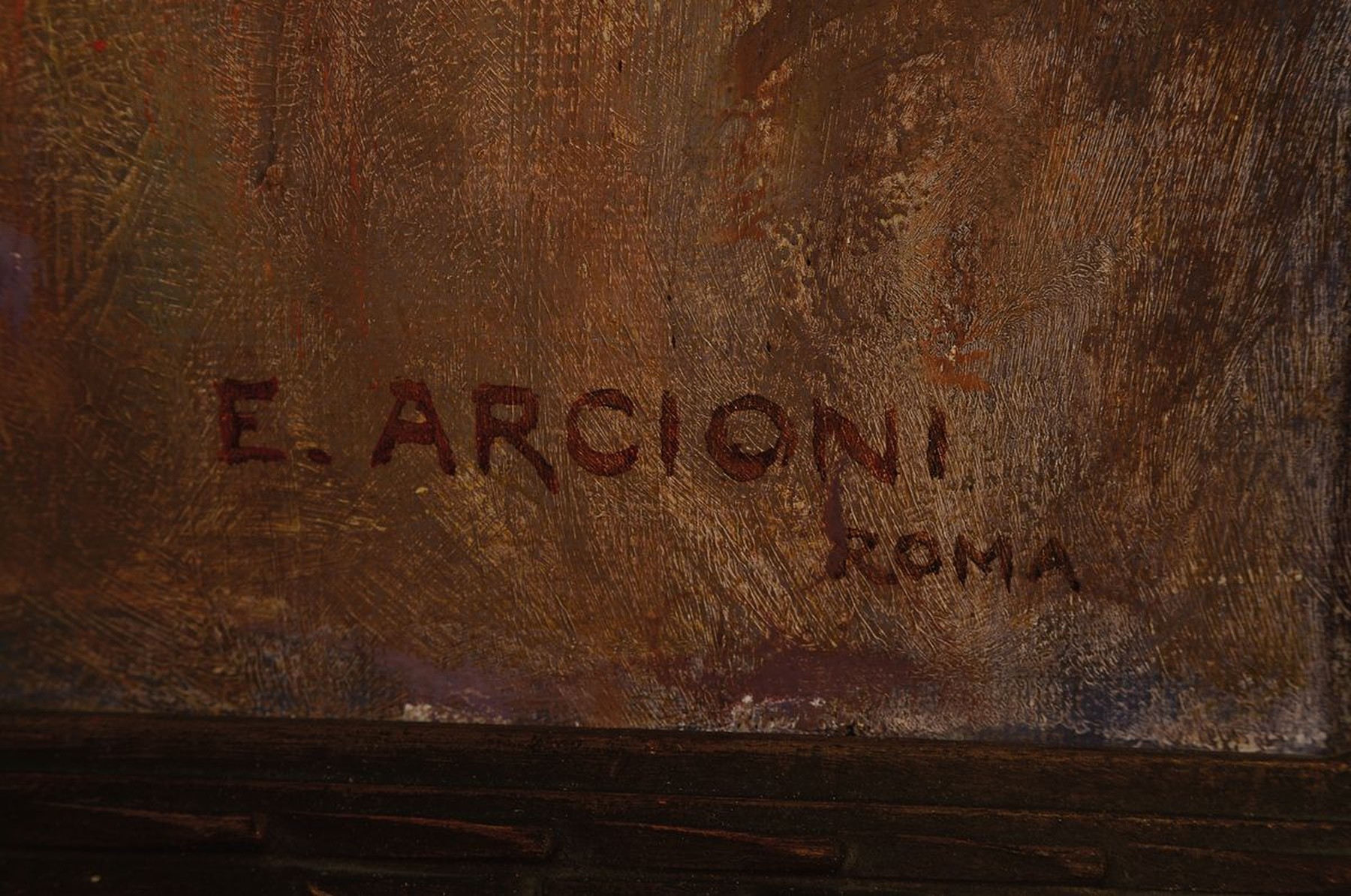 Detail a: Enrico Arcioni, 1875 Spoleto - 1954 Rom, Studium an den Akademien Rom und Perugio, lebte ab 1892 in Paris und von 1900-1915 in St. Petersburg, malte ...