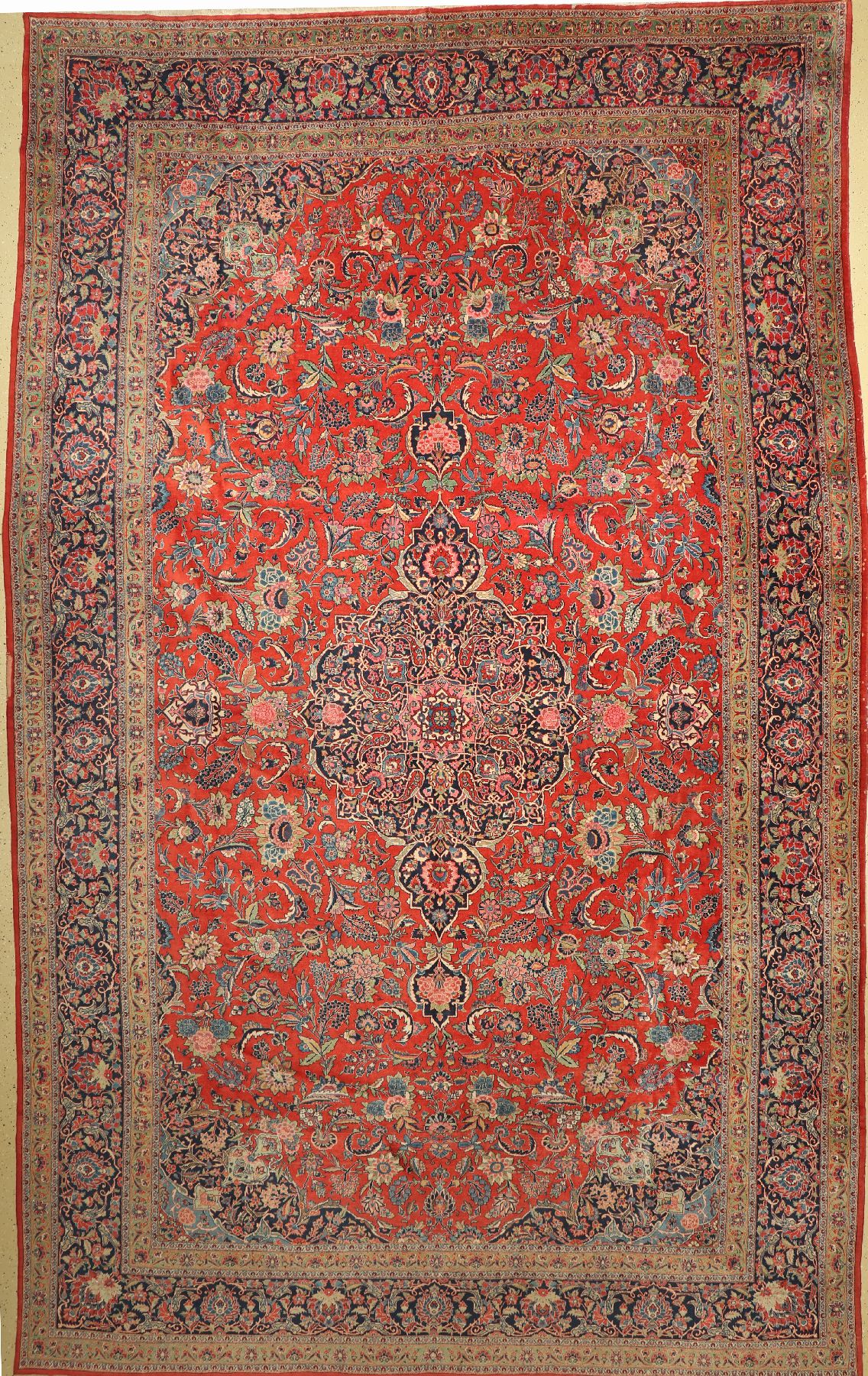 Keschan fein Palastteppich, Persien, um 1940, Korkwolle, ca. 534 x 328 cm, EHZ: 2-3