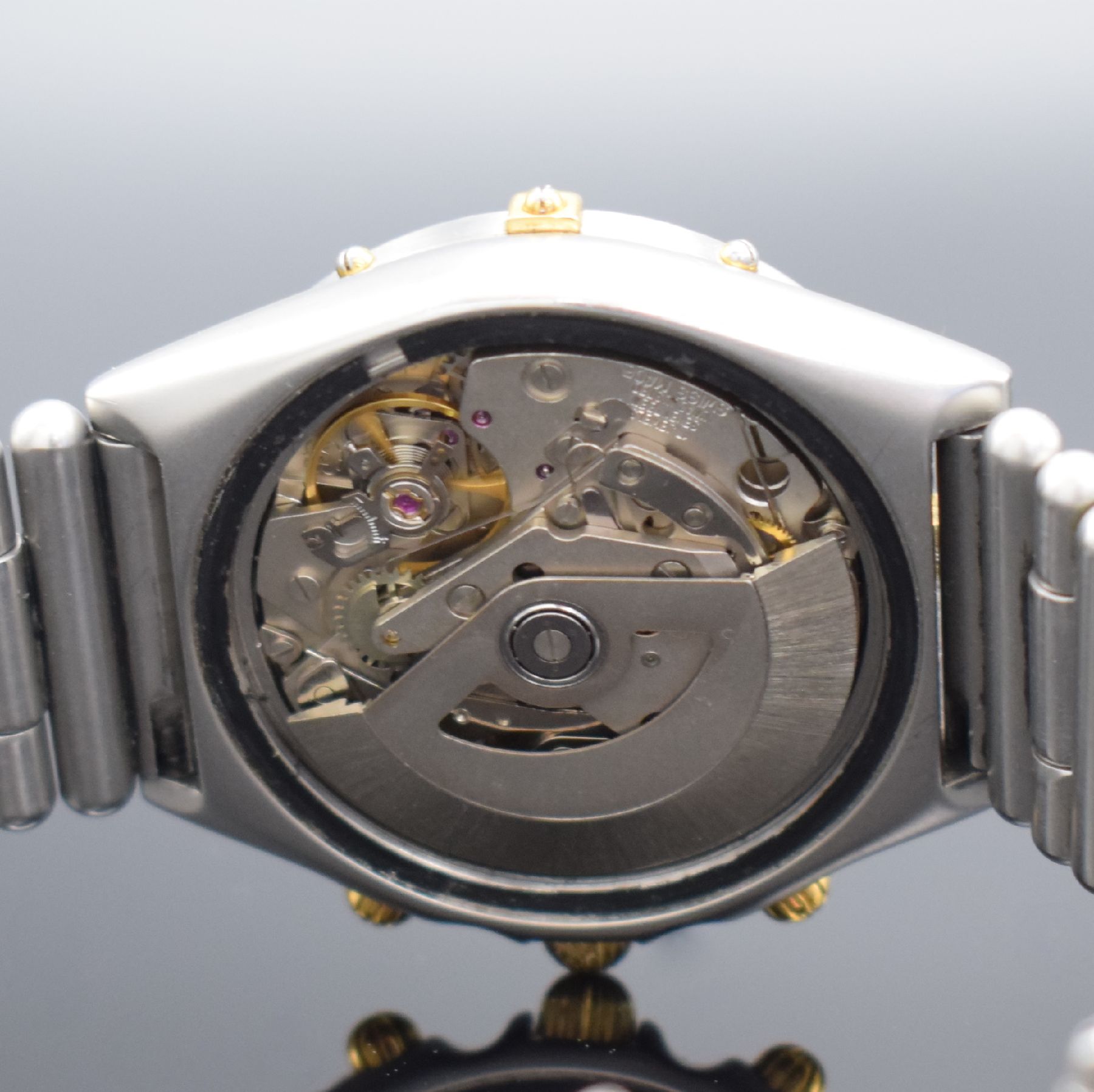 Detail d: BREITLING AOPA Referenz 81950 sehr seltener Chronomat der 1. Serie, Schweiz um 1984, Automatik, verschr. Stahlgeh., orig. Roleauxband m. dopp. ...