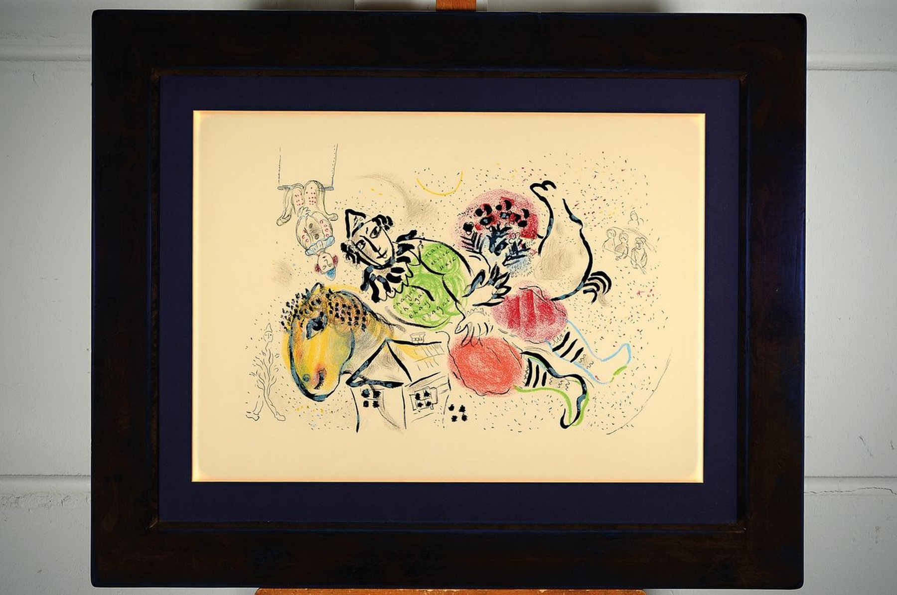 Detail k: Marc Chagall, 1887-1985, Farblithographie, Akrobaten, ca. 37x53cm, PP, u.Gl., R. ca. 72x89cm