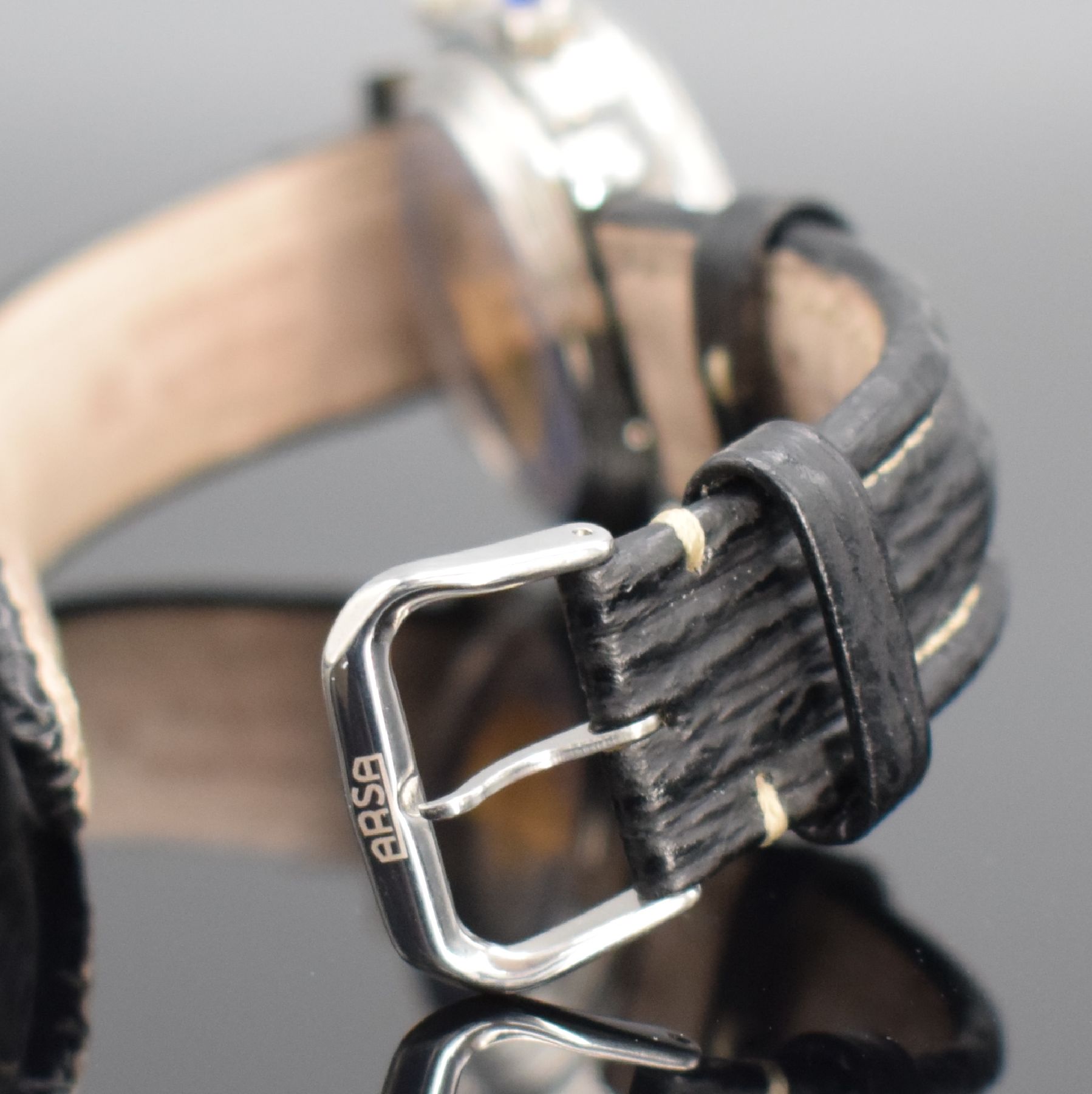 Detail d: AUGUSTE REYMOND limitierter Armbandwecker, Schweiz um 1997, limitiert auf 100 Stück, Automatik, Ref. 611050, beids. vergl. Edelstahlgeh. inkl. orig. ...
