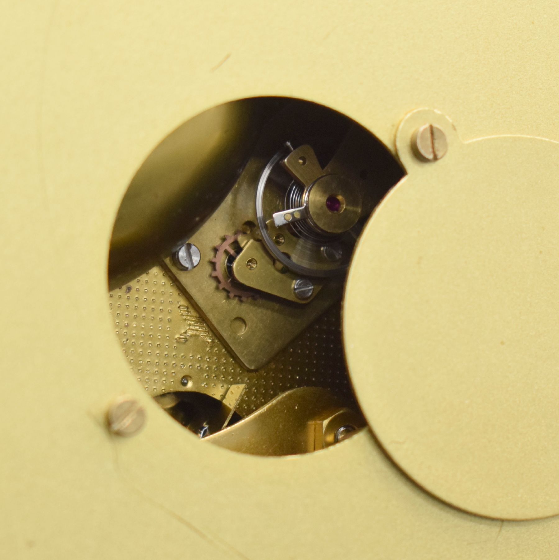 Detail f: WEMPE Chronometerwerke Hamburg Schiffswanduhr mit 8-Tagewerk und Glasenschlag, Deutschland um 1970, pol. & zaponiertes Messinggeh., vergl. ...