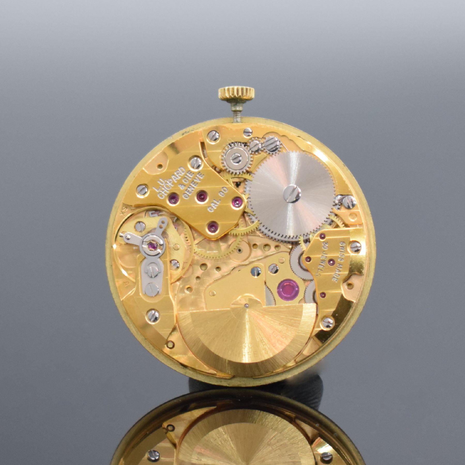 Detail g: CHOPARD / BUCHERER Herrenarmbanduhr in GG 750/000 Referenz 1022, Schweiz um 1980, Automatik, 2-teil. Geh., Boden aufgedr., GG 750/000 Milanaiseband, ...