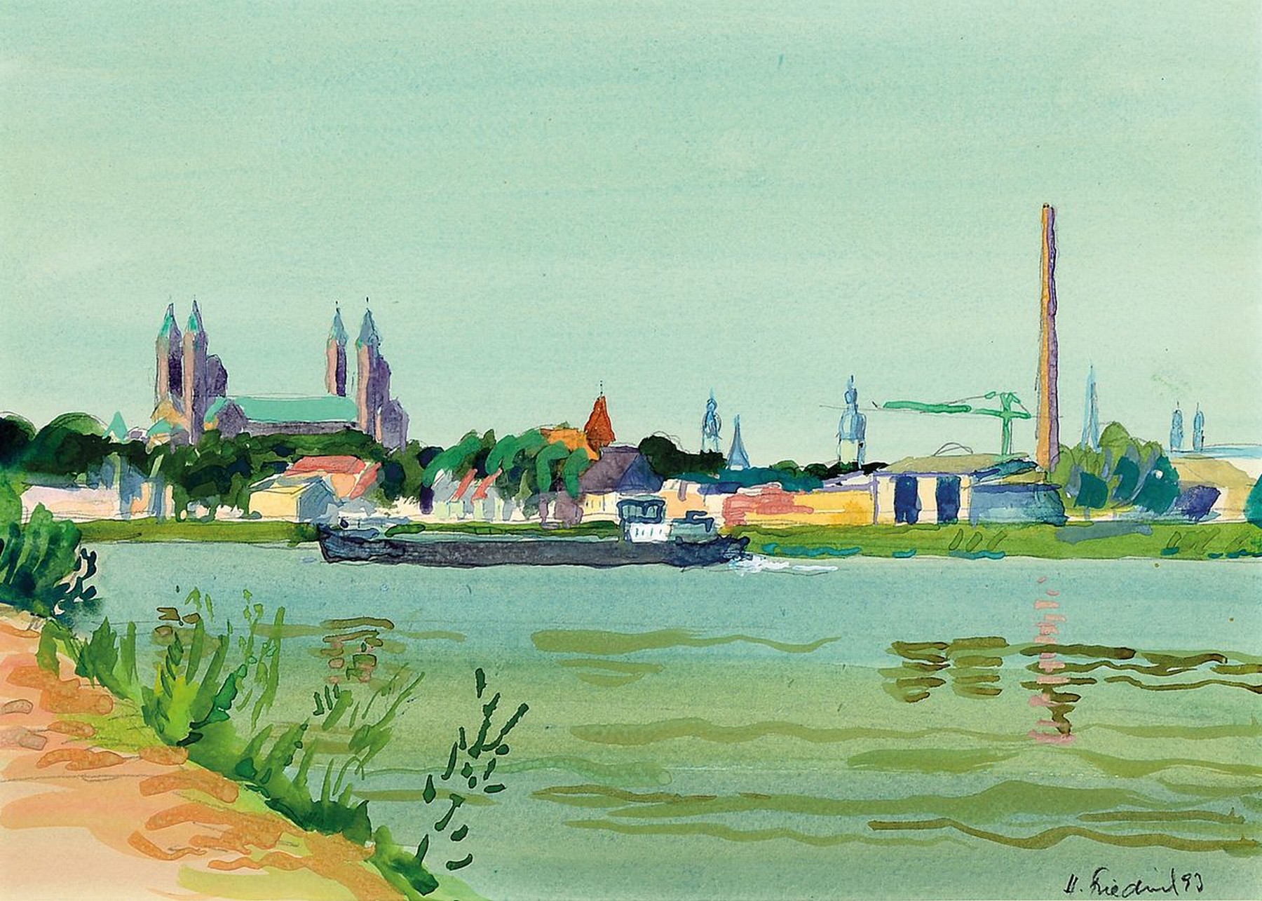 Detail b: Heinz Friedrich, 1924 Schwetzingen - 2018 ebenda, Studium an der Akademie Stuttgart bei Hermann Sohn u. in Karlsruhe bei Wilh. Schnarrenberger, ...
