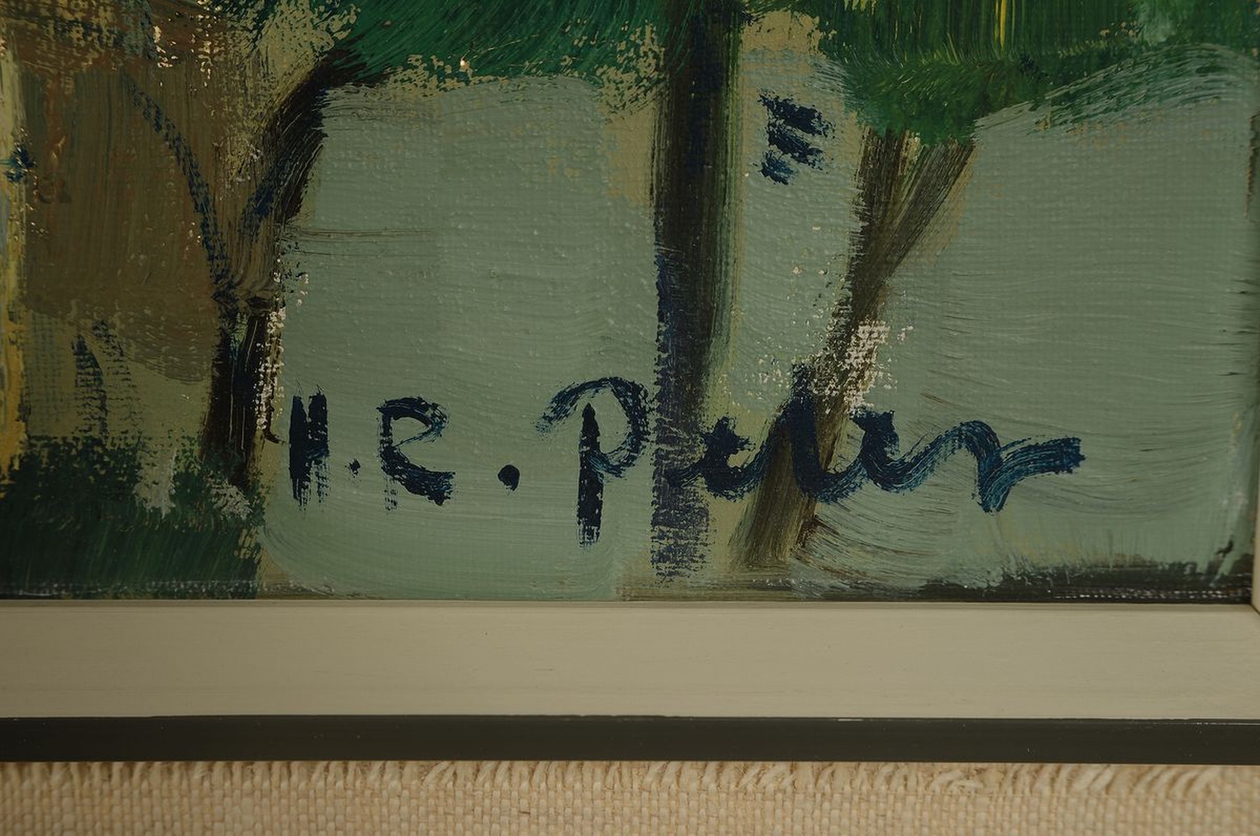 Detail a: Hans Rolf Peter, 1926-2020 Neustadt a.d.Weinstr., Blick auf die Hüllsburg, Öl/ Lwd, rechts unten signiert, rückseitig betitelt und dat. 64, ca. ...