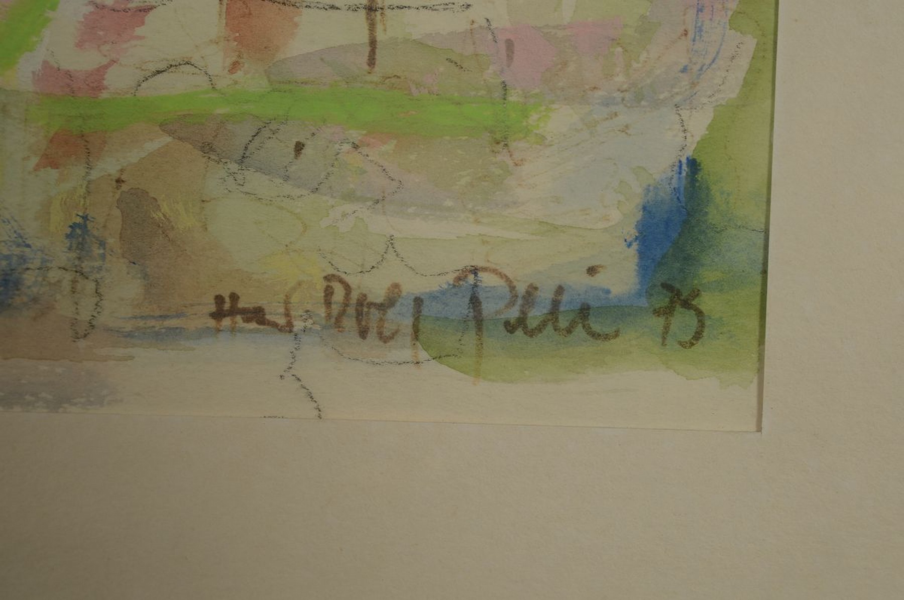 Detail b: Hans Rolf Peter, 1926-2020 Neustadt a.d.Weinstr., 2 Arbeiten: Blick auf Gimmeldingen, Aquarell, rechts unten signiert und dat. 75, ca. 32x48cm, PP, ...
