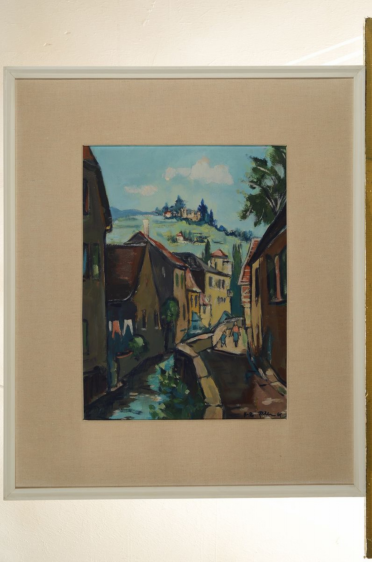 Detail l: Hans Rolf Peter, 1926-2020 Neustadt a.d.Weinstr., 2 Arbeiten: Blick auf Gimmeldingen, Aquarell, rechts unten signiert und dat. 75, ca. 32x48cm, PP, ...
