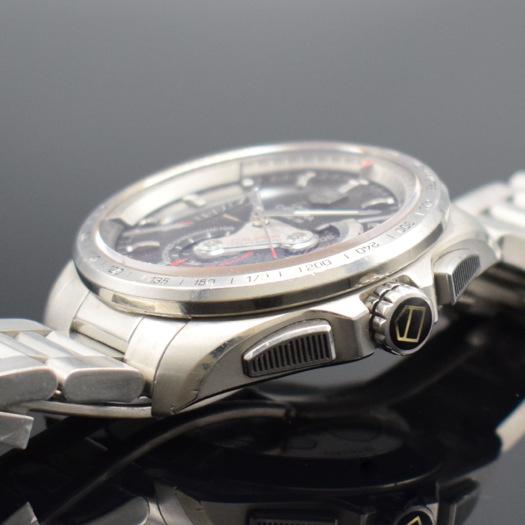 Detail c: TAG HEUER Schaltradchronograph Grand Carrera Referenz CAV5115, Automatik, Chronometer in Edelstahl inkl. Gliederband m. Faltschl., beids. vergl., ...