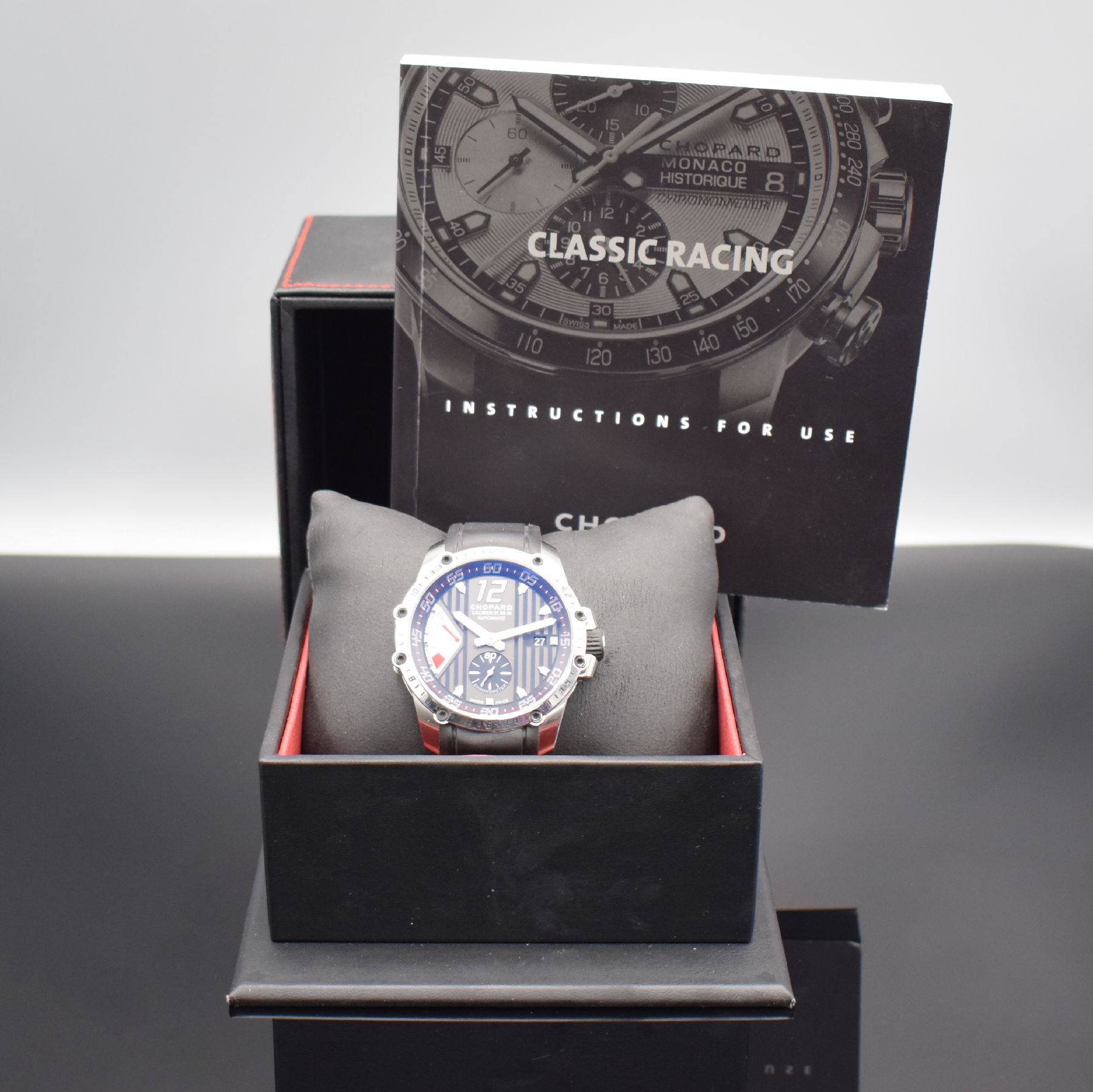 Detail h: CHOPARD Armbanduhr Classic Racing Modell Superfast Power Control Referenz 8537, Automatik, Schweiz um 2010, Chronometer in Edelstahl inkl. orig. ...