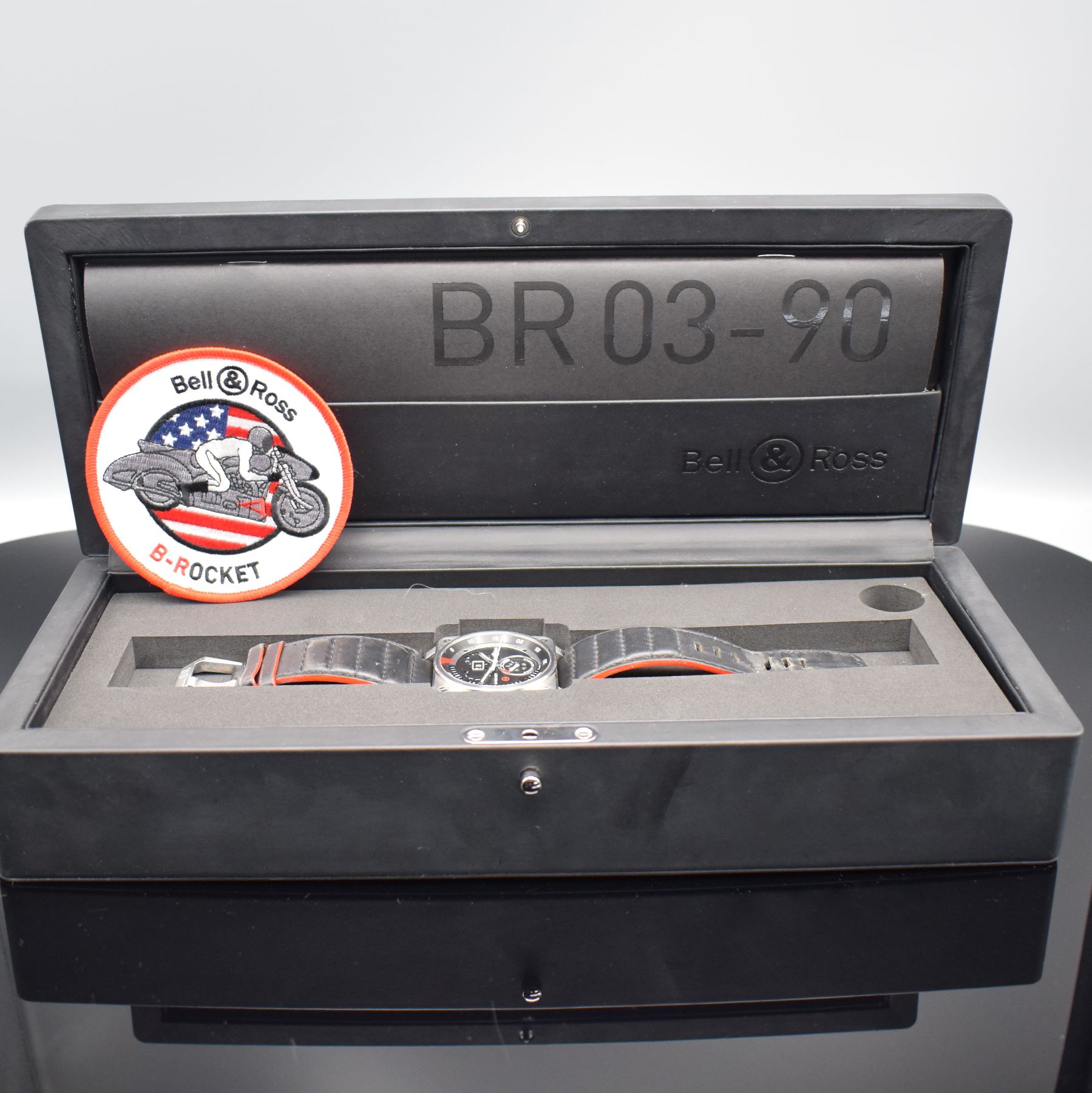 Detail g: BELL & ROSS Aviation Type seltene, auf 500 Stück limitierte Armbanduhr B-Rocket, Automatik, Schweiz um 2015, Edelstahlgeh. inkl. orig. Lederband m. ...