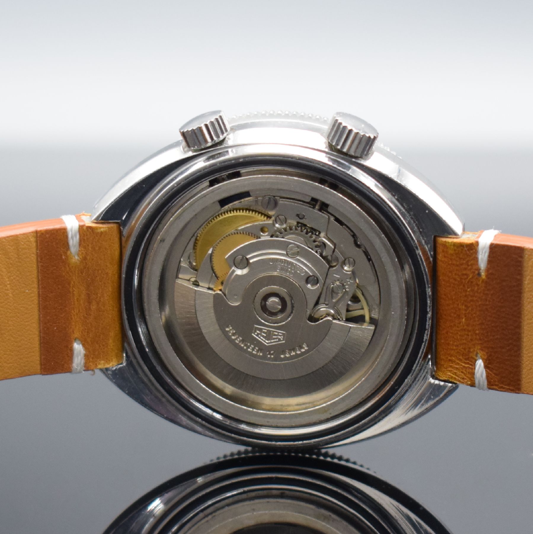 Detail c: HEUER seltene Herrenarmbanduhr mit Tidenanzeige Modell SOLUNAR Referenz 279.603, Schweiz um 1977, Automatik, Edelstahlgeh., Boden geschr., Lünette ...