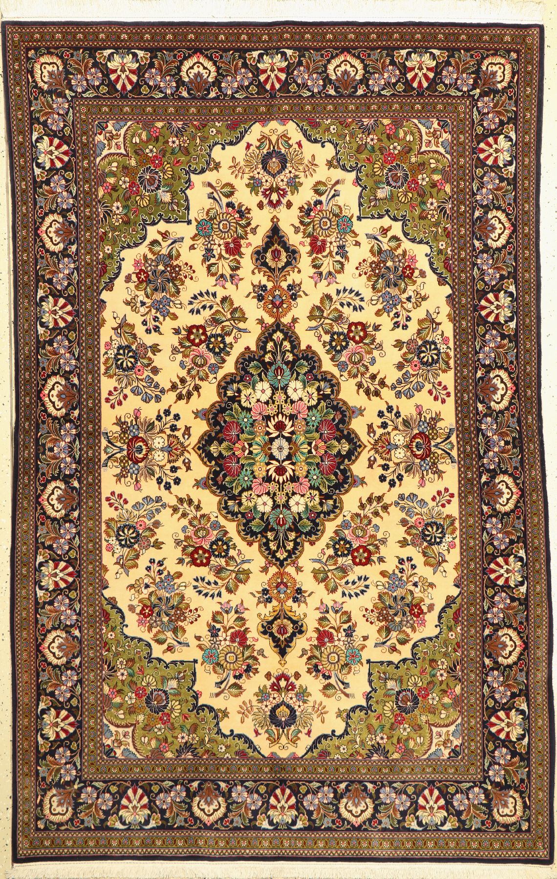 Ghom Kork, Persien, ca. 50 Jahre, Korkwolle, ca. 219 x 138 cm, EHZ: 2
