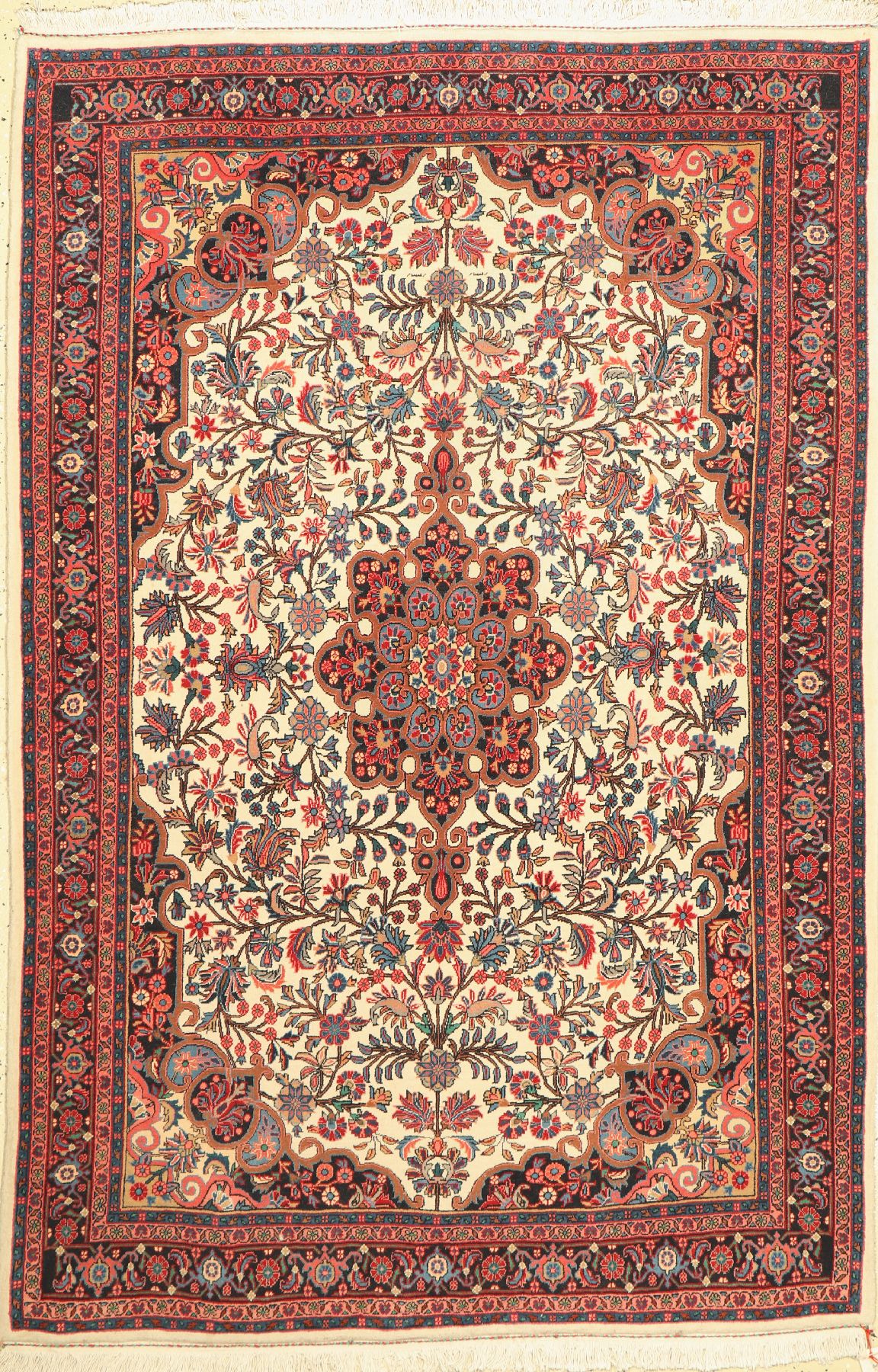 Rosenbidjar fein, Persien, ca. 50 Jahre, Korkwolle, ca. 198 x 133 cm, EHZ: 2