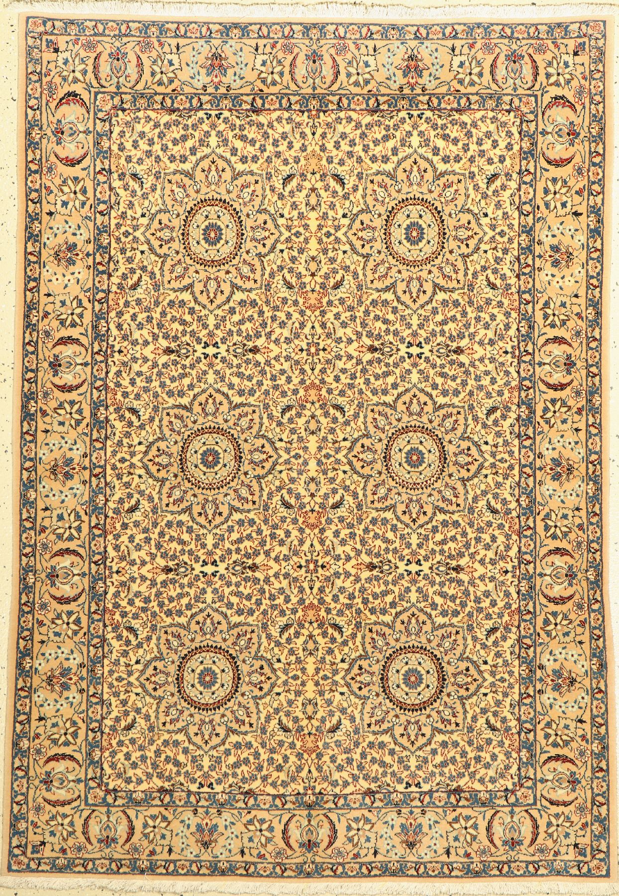 Nain fein(6 La), Persien, ca. 50 Jahre, Korkwolle mit Seide, ca. 164 x 114 cm, EHZ: 2