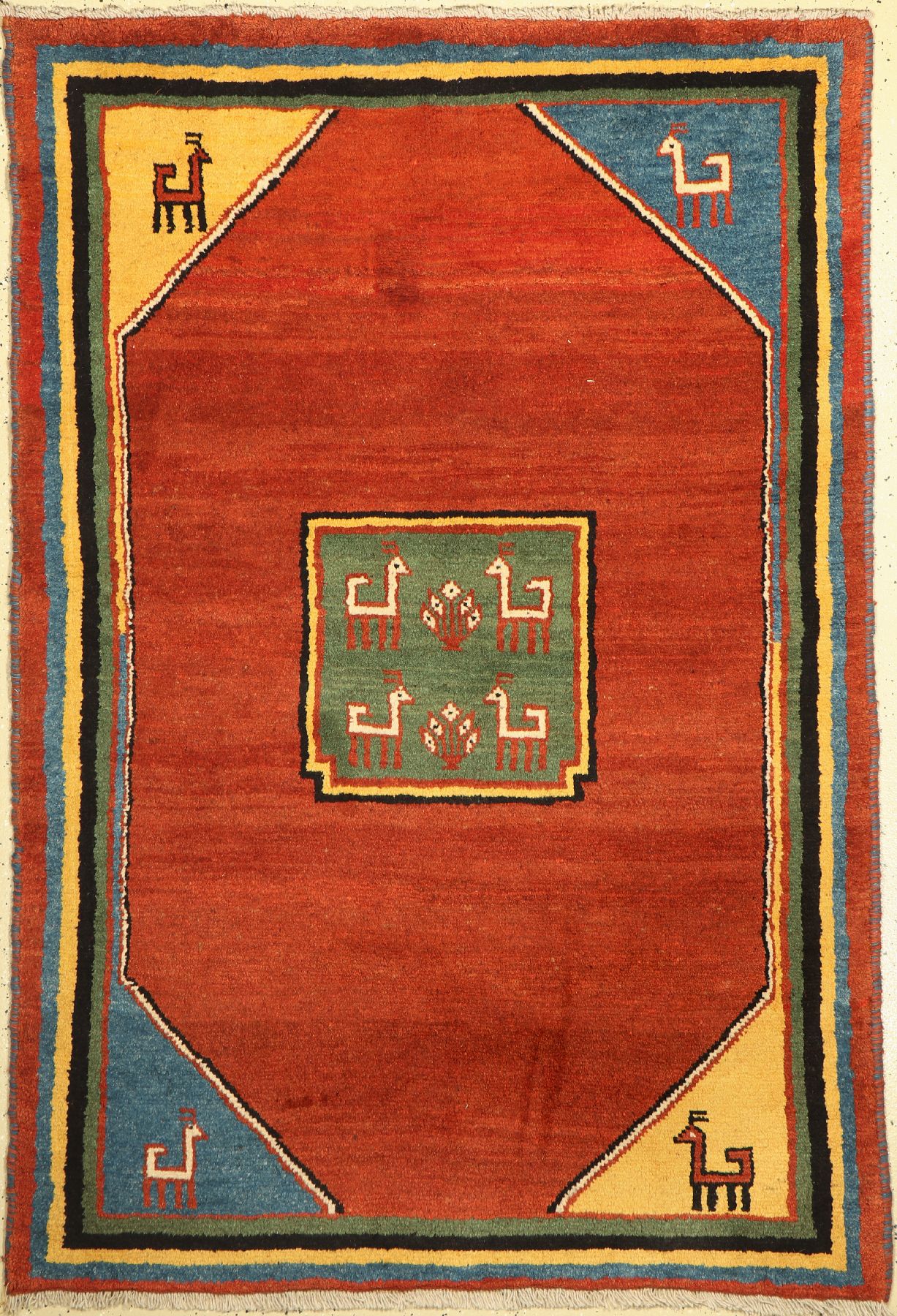 Gabbeh alt, Persien, ca. 60 Jahre, Wolle auf Wolle, ca. 195 x 132 cm, EHZ: 2