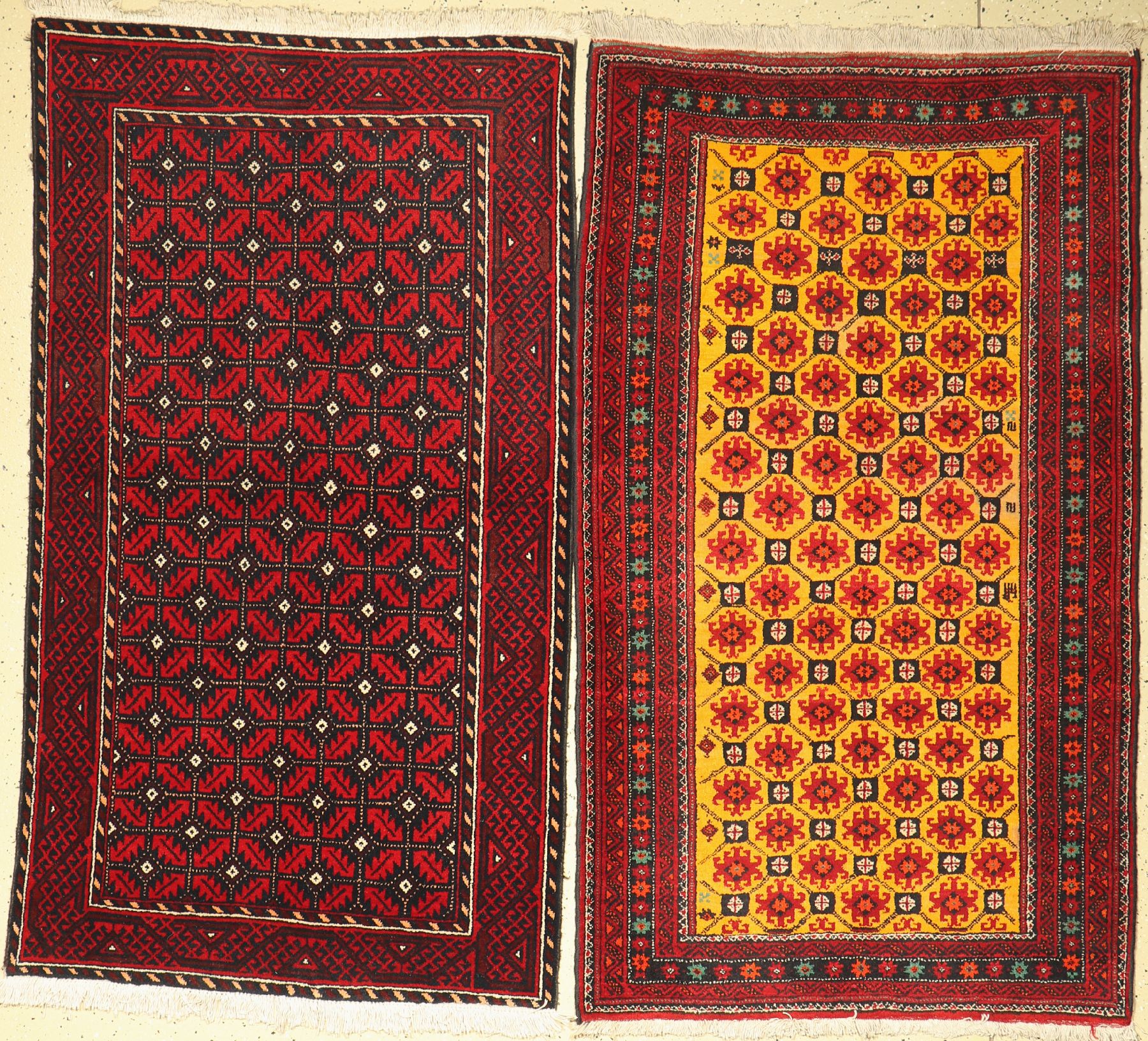 Ein Paar Belutsch, Persien, ca. 60 Jahre, Wolle auf Baumwolle, ca. 170 x 100 cm, EHZ: 2
