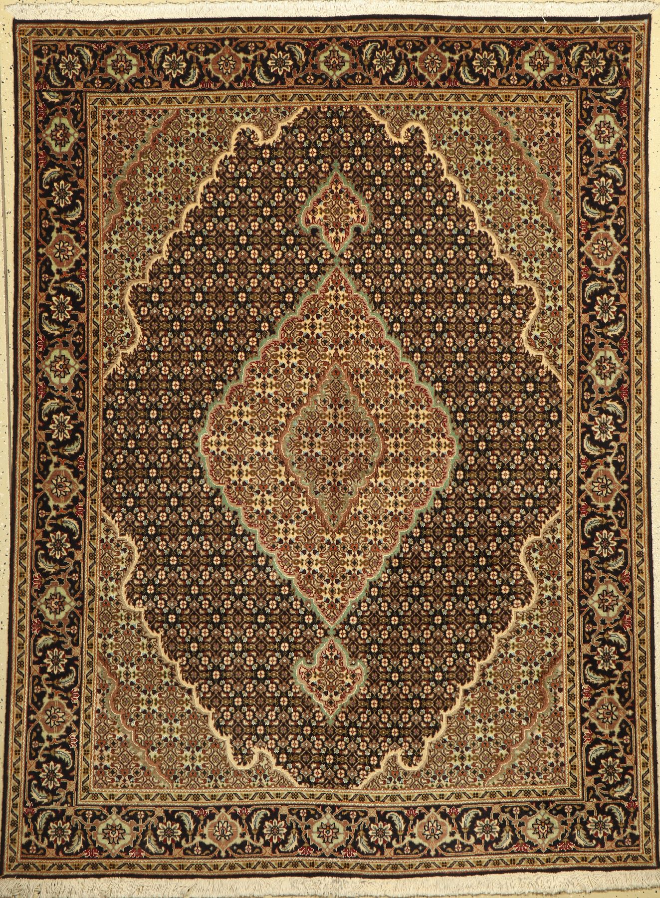 Täbriz (40 Raj), Persien, ca. 50 Jahre, Wolle mit Seide, ca. 199 x 148 cm, EHZ: 2