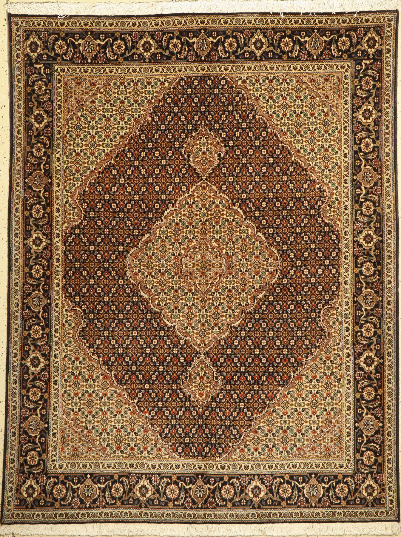 Täbriz (40 Raj), Persien, ca. 50 Jahre, Wolle mit Seide, ca. 198 x 150 cm, EHZ: 2