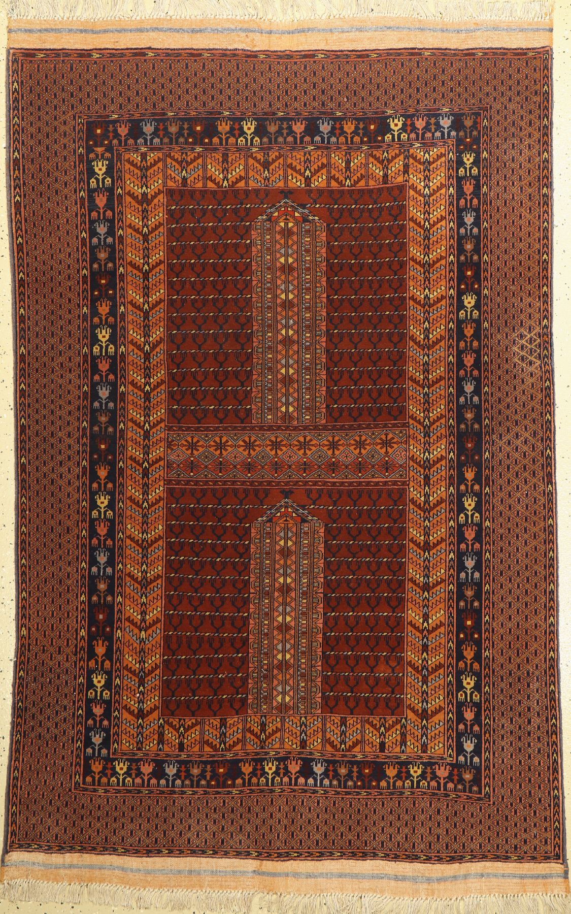 Zakini fein, Afghanistan, ca. 50 Jahre, Wolle auf Baumwolle, ca. 179 x 119 cm, EHZ: 2