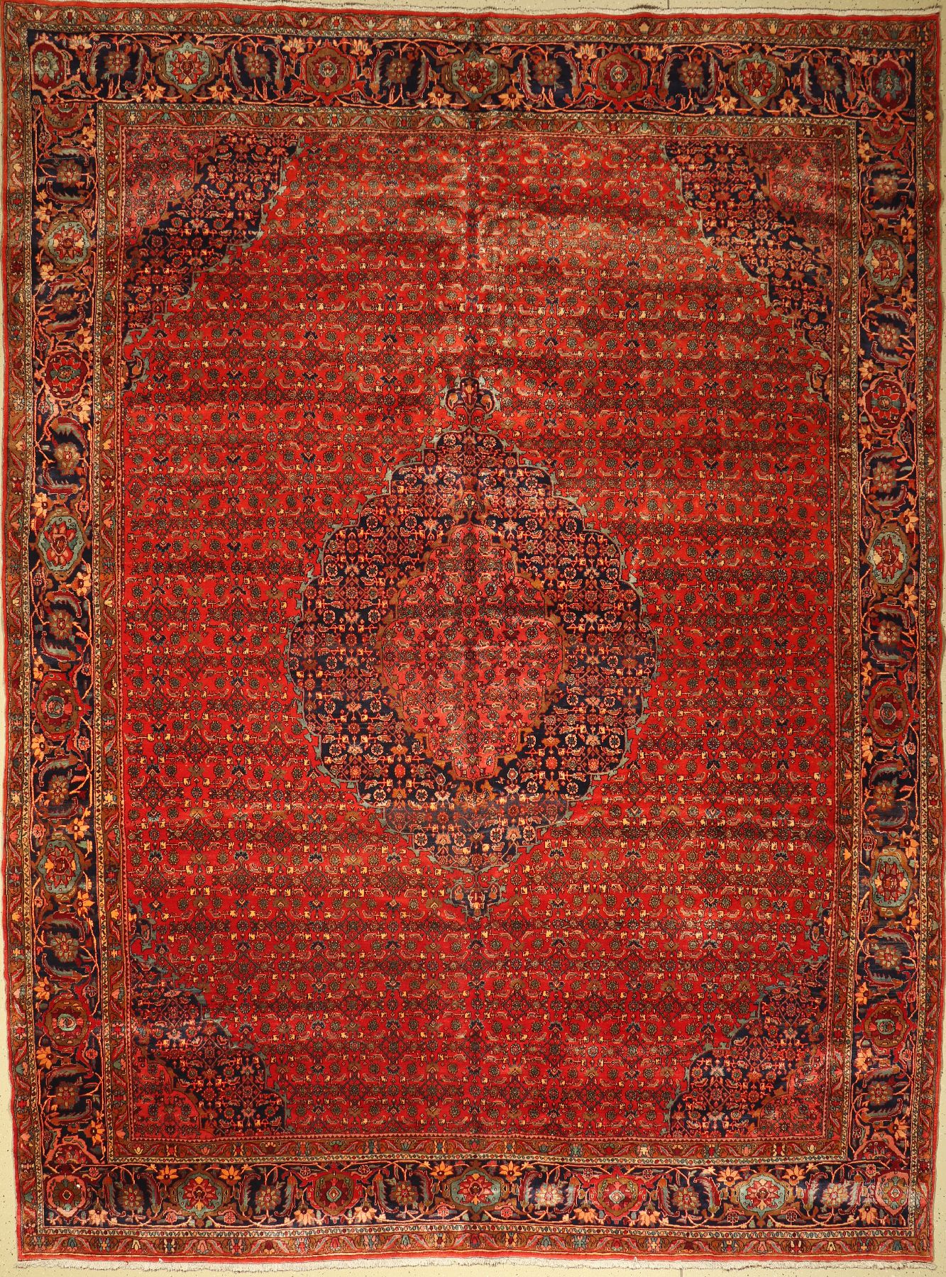 Bidjar Kork alt, Persien, um 1960, Korkwolle, ca. 457 x 339 cm, EHZ: 2
