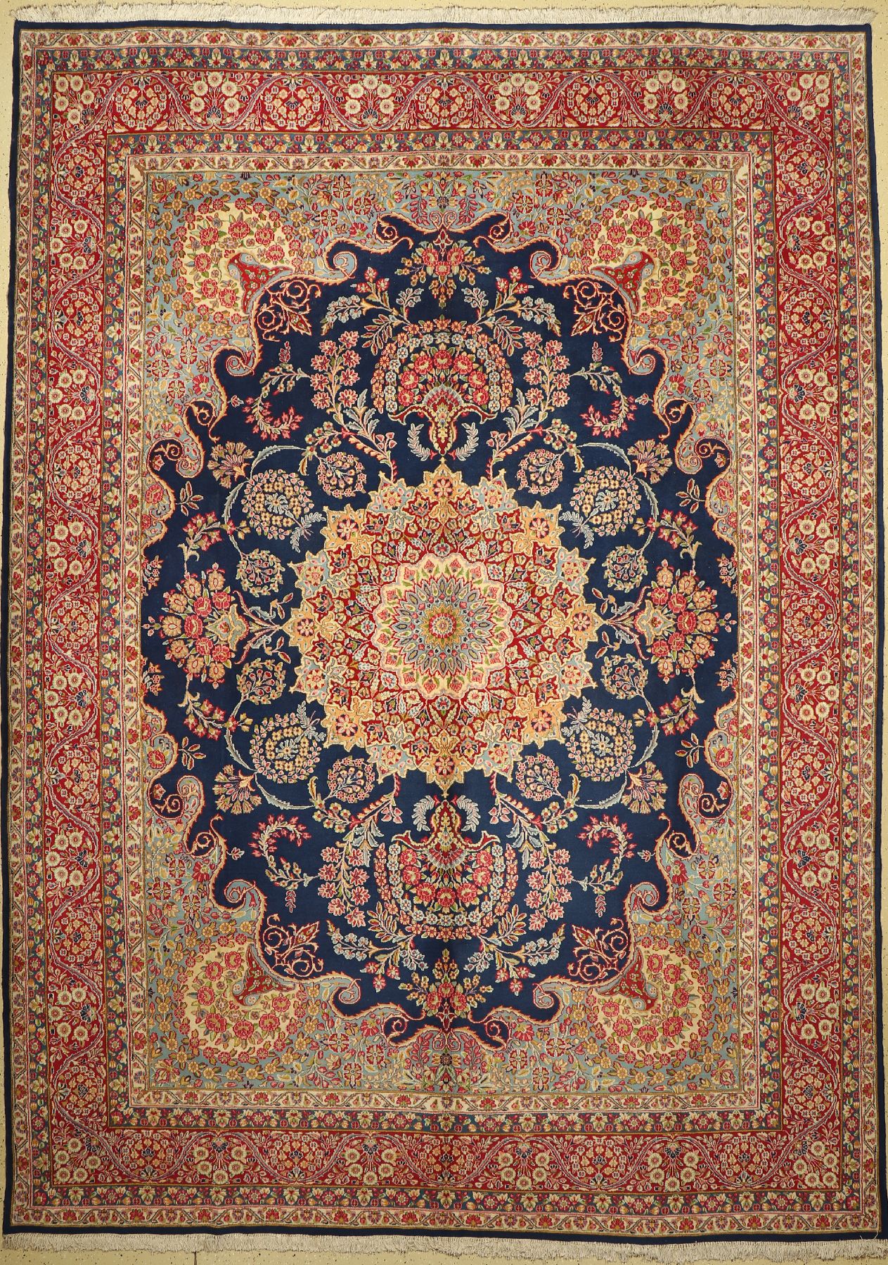 Kerman fein, Persien, ca. 50 Jahre, Wolle auf Baumwolle, ca. 401 x 295 cm, EHZ: 2
