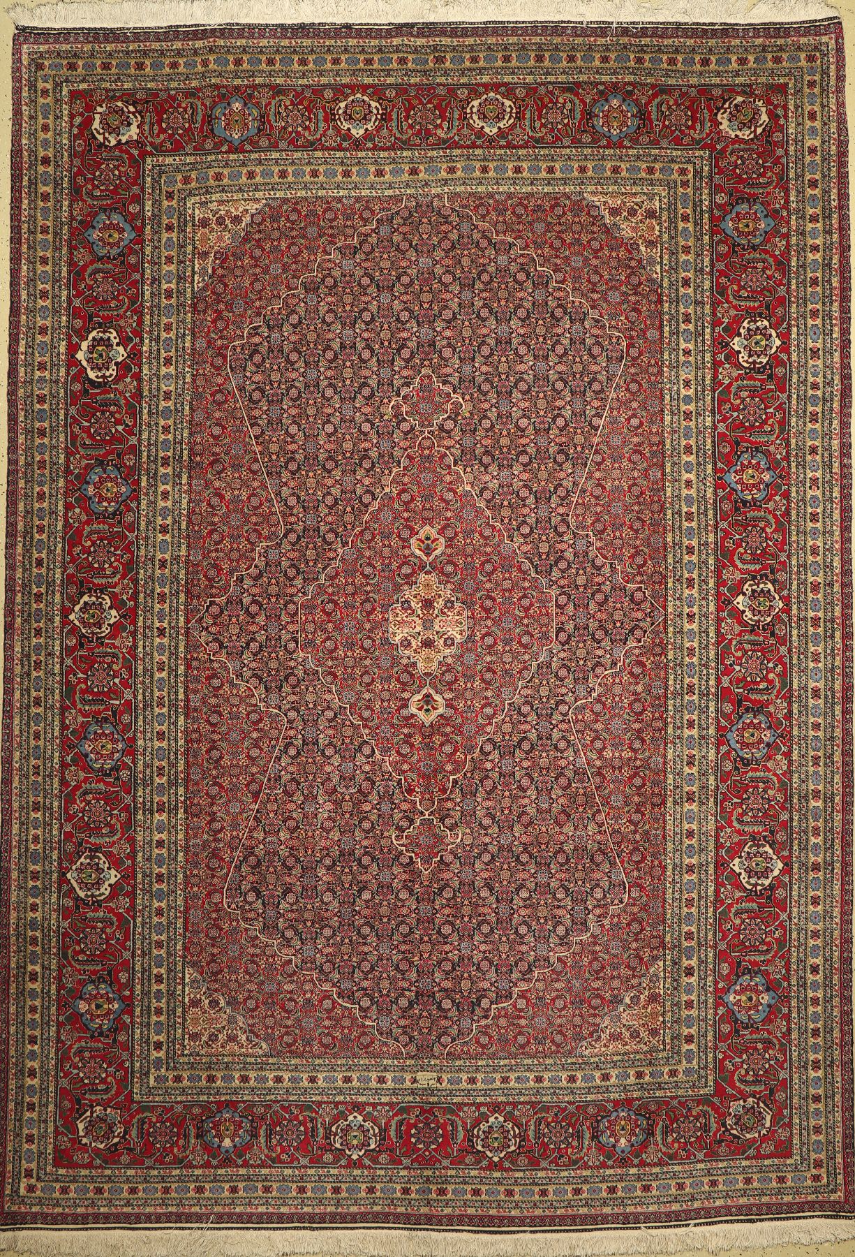 Sarab fein, signiert, (Akhoundzadeh), Persien, um 1960, Korkwolle, ca. 376 x 263 cm,EHZ: 2