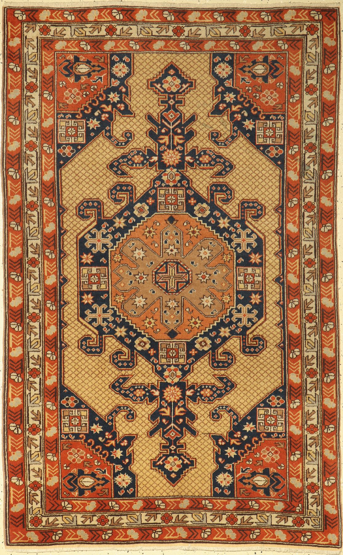 Siebenbürgen, Rumänien, ca. 50 Jahre, Wolleauf Wolle, ca. 190 x 120 cm, EHZ: 2