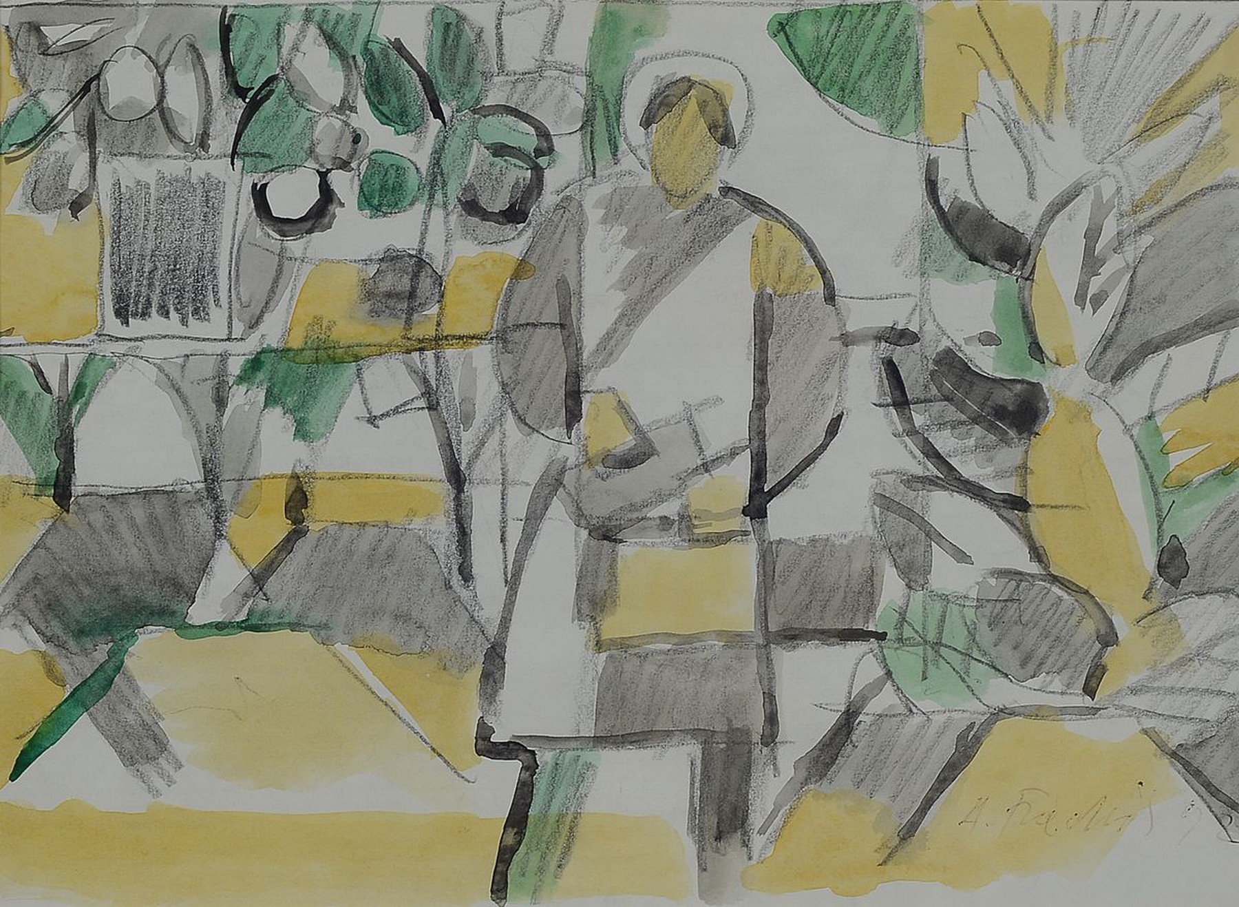 Detail a: Heinz Friedrich, 1924-2018 Schwetzingen, Studium an der Akademie Karlsruhe bei Schnarrenberger und Laible, sowie an der Sommerakademie bei Oskar ...