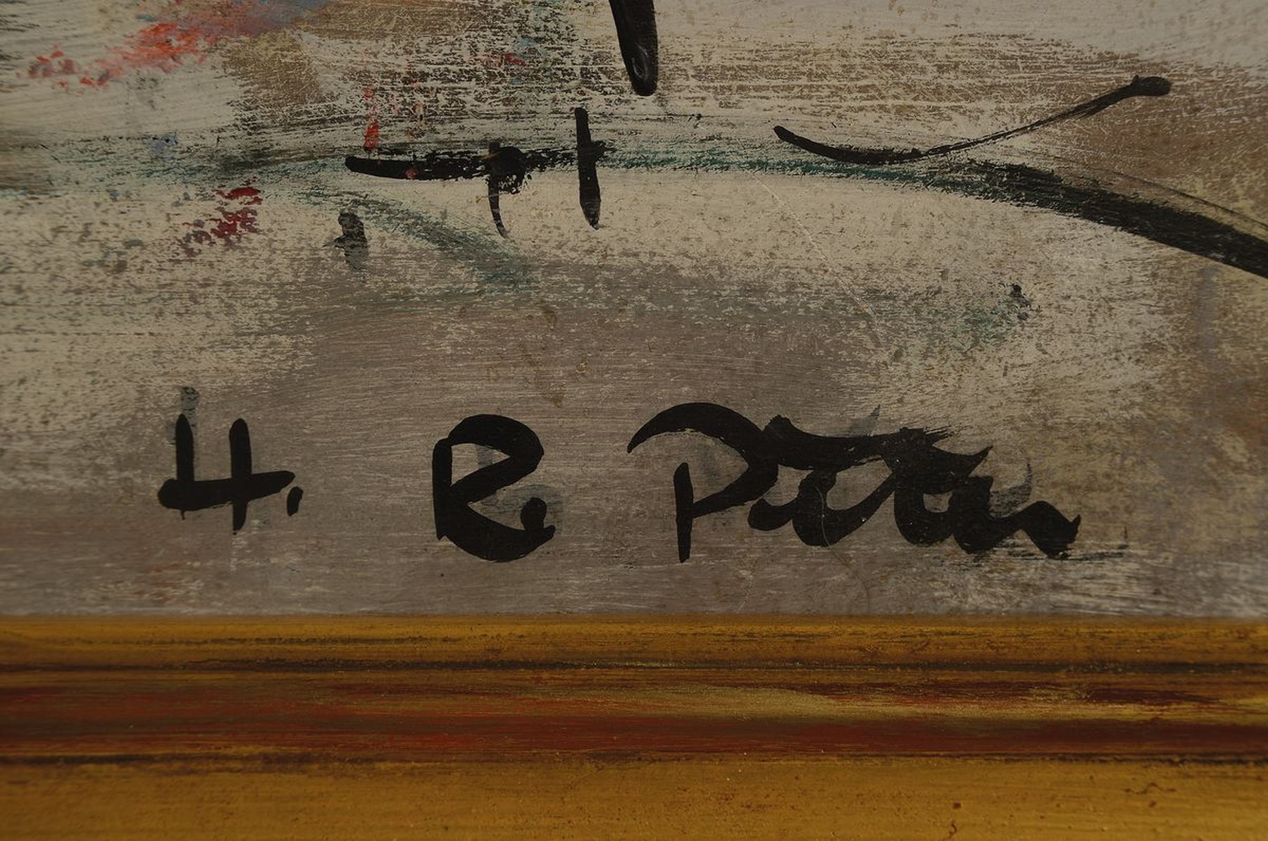 Detail a: Hans Rolf Peter, 1926-2020 Neustadt a.d. Weinstraße, Paris Montmartre, Öl/Malkarton, links unten betitelt, rechts unten signiert, ca. 63x48cm, R. ...