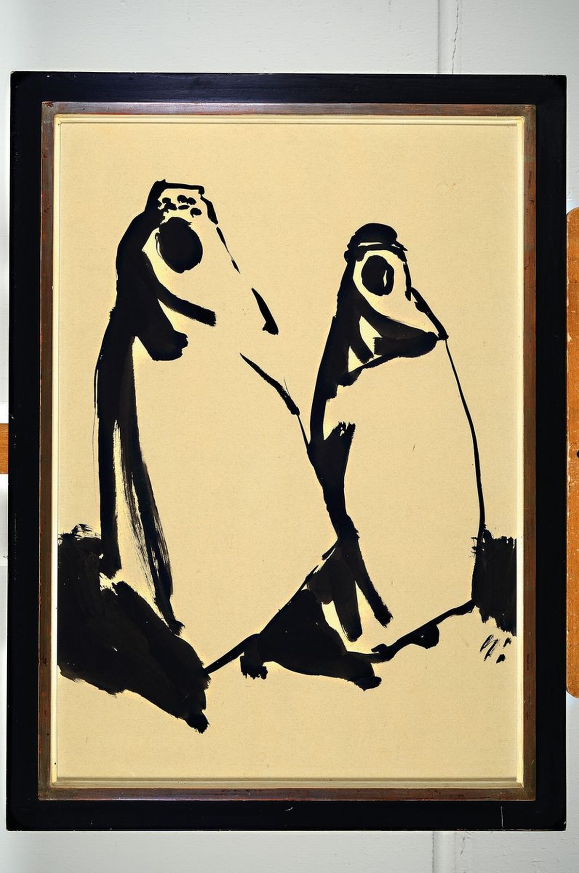 Detail l: Arrigo Wittler, 1918-1979, 3 Arbeiten: Selbstporträt 1945, Öl/Malkarton, re. u. sign., ca. 36x27cm, R. ca. 46x37cm; Alte Berberfrau, Öl/Malkarton, ...