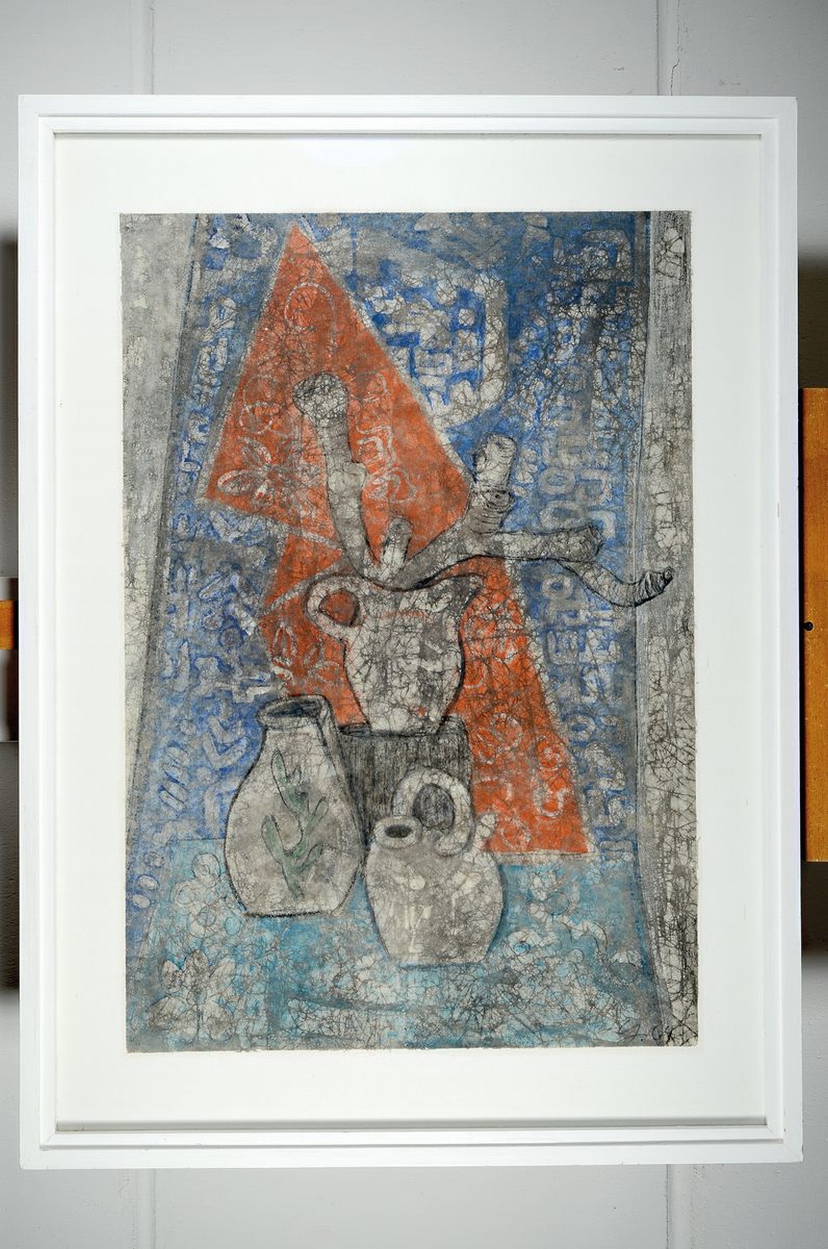 Detail k: Hermann Jürgens, 1914 Heidelberg-1967 Godramstein, Maler, Grafiker und Glasmaler, Studium an den Akademien Karlsruhe und München, hier: Abstrakte ...