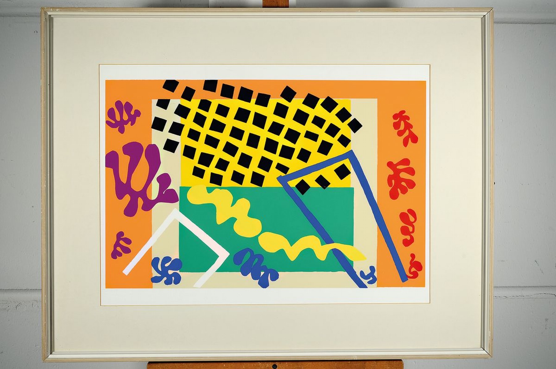 Detail k: Henri Matisse, 1869-1954, Farblithographie nach einem Scherenschnitt, ca. 60x40cm, u.Gl., R. ca. 87x68cm