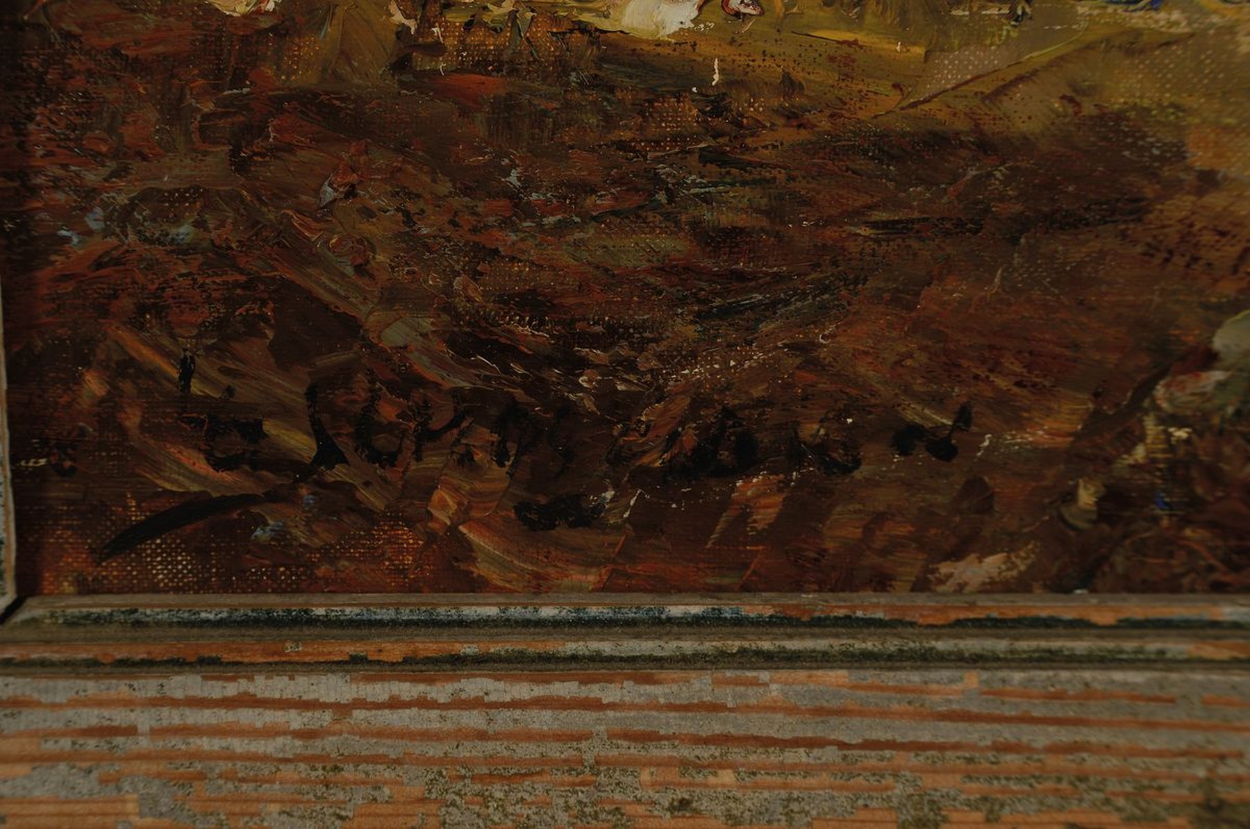 Detail a: Ludwig Gschossmann, 1894 Straßburg-1988 Tegernsee, Herbstlicher Ausritt, rückseitig so betitelt, Öl/Lwd, links unten sign., ca. 70x80cm, R. ca. ...