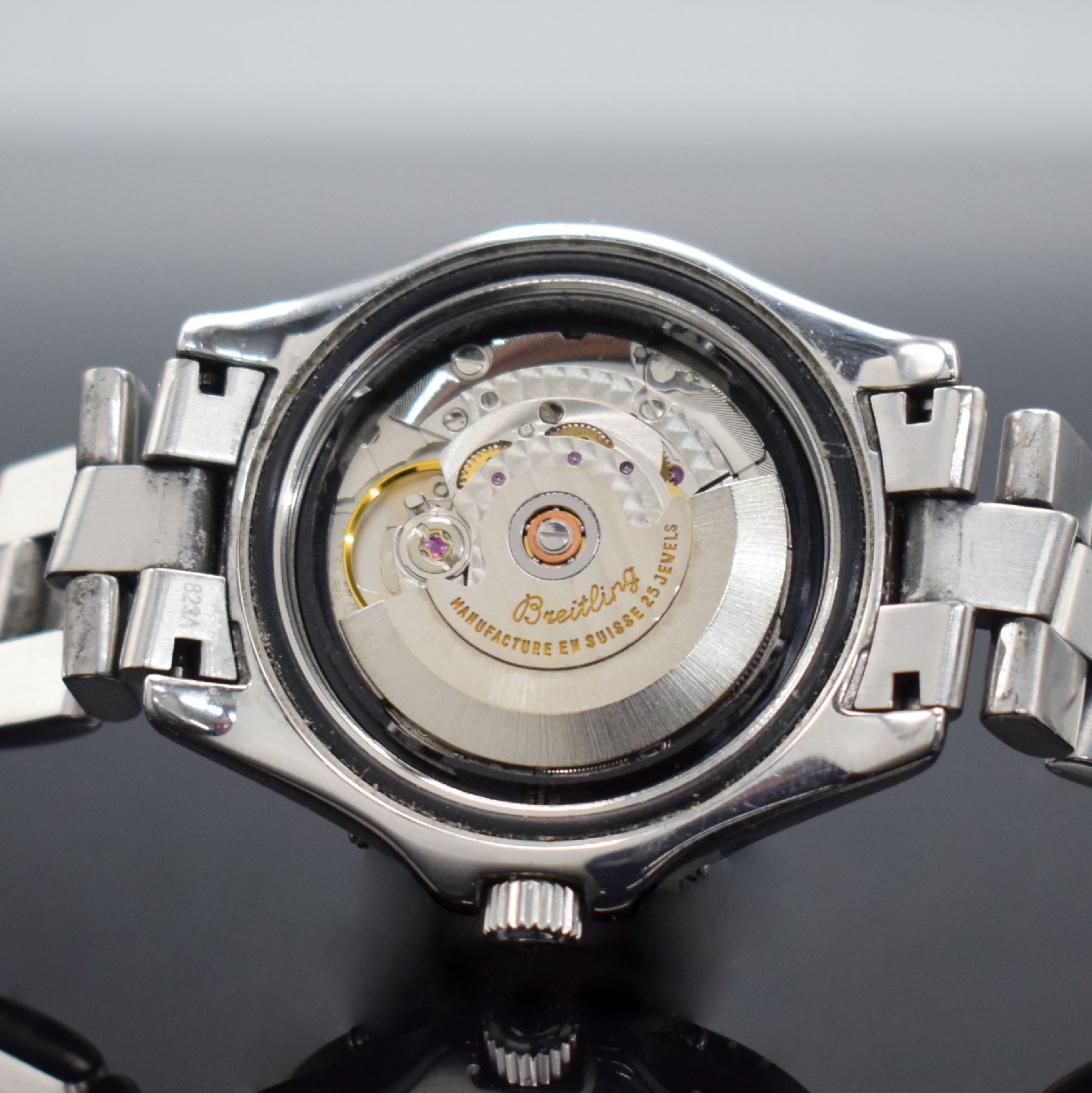 Detail g: BREITLING Colt Ocean Herrenarmbanduhr in Stahl Schweiz verk. lt. beil. Pap. 12/1999, Automatik, Ref. A17050, verschr. Boden & Krone, orig. ...