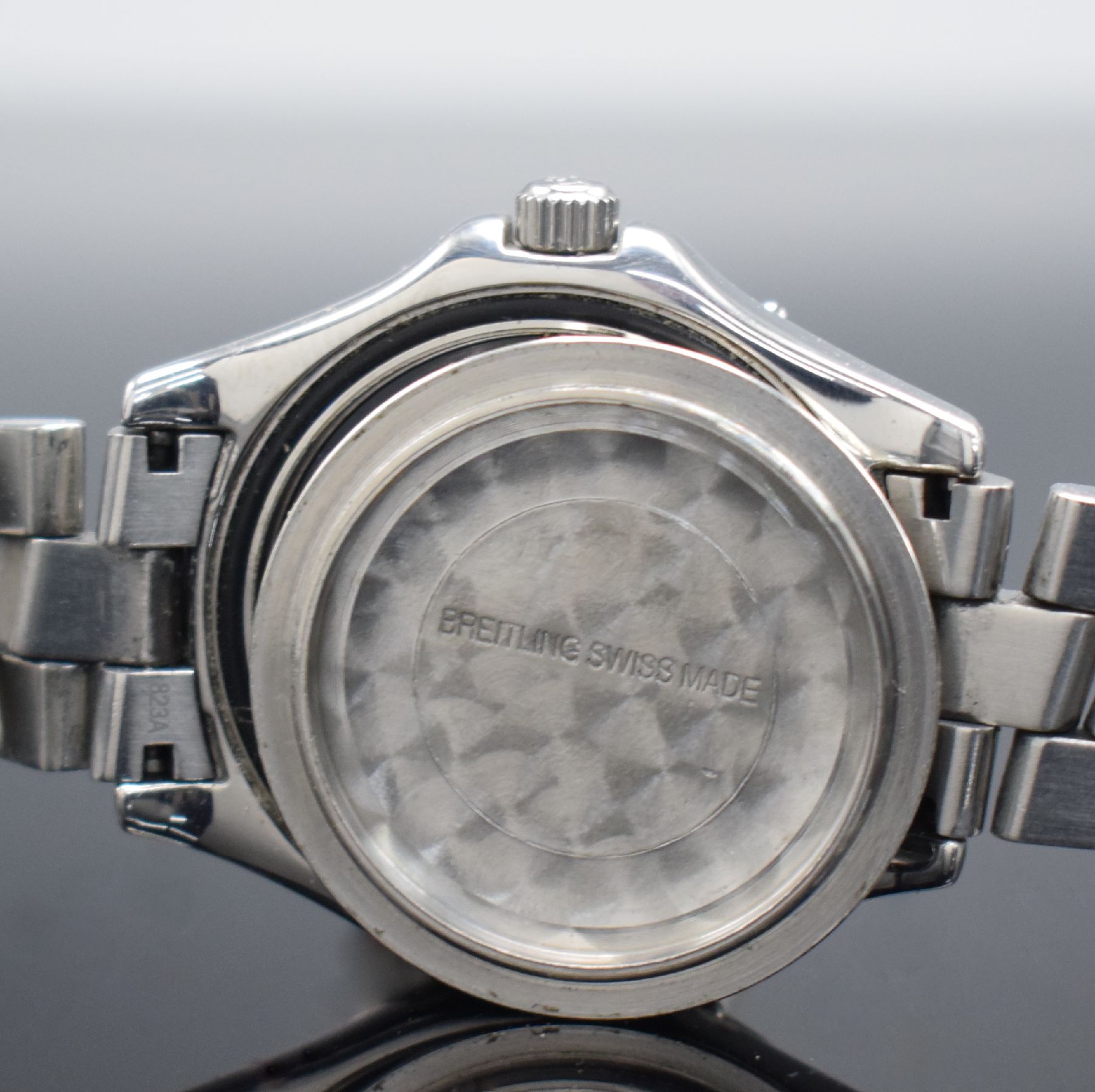Detail h: BREITLING Colt Ocean Herrenarmbanduhr in Stahl Schweiz verk. lt. beil. Pap. 12/1999, Automatik, Ref. A17050, verschr. Boden & Krone, orig. ...