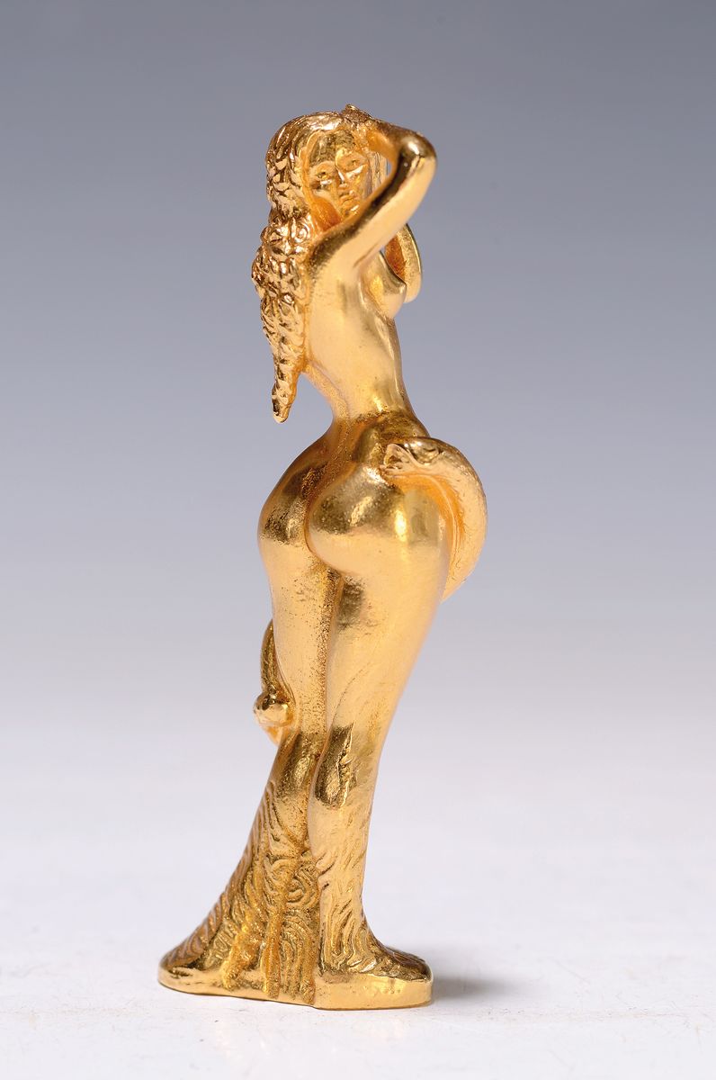Ernst Fuchs, 1930-2015, Frau Lot , Metall vergoldet, sign. und num. 211, H. ca. 10cm