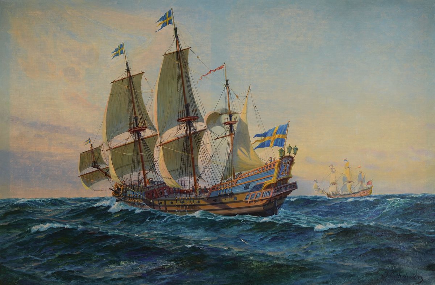 Jens Christian Andresen, 1865 Bogense/Schweden - 1949 Göteborg, Studium an der Technischen Schule in Kopenhagen, Schüler des Theatermalers Carl ...