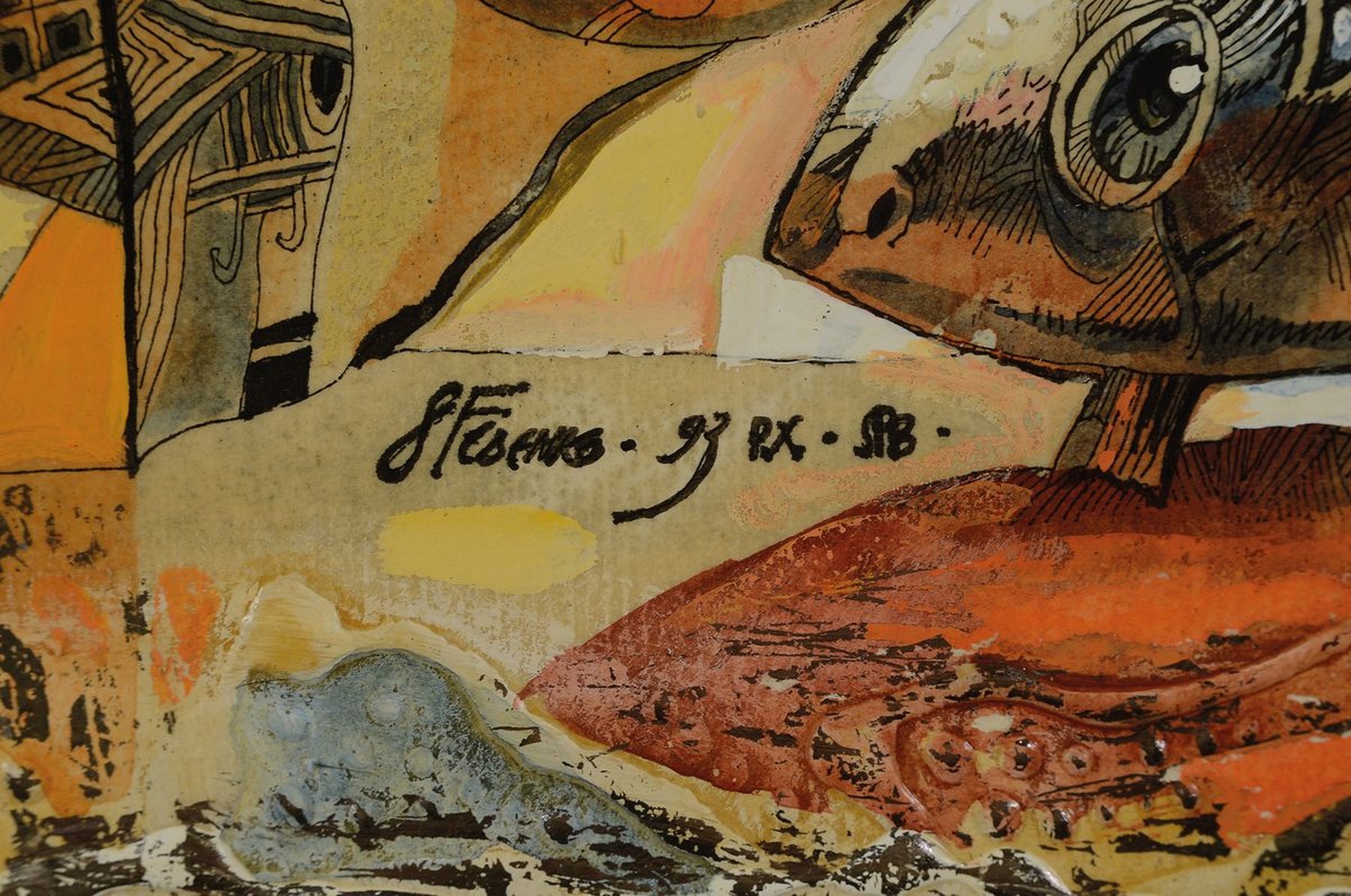Detail a: Sergej Fedenko, geb. 1962 Dnipro (Ukraine), Studium Kunsthochschule, Mitglied der russischen Künstlerunion, seit 1995 Bühnenbilder im Mariinski ...