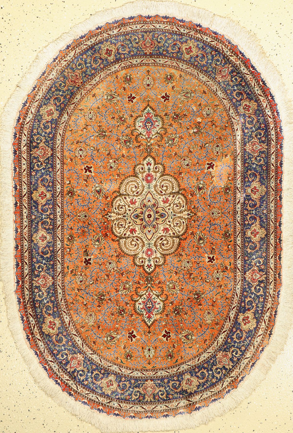 Ghom Seide fein, Persien, ca. 50 Jahre, reine Naturseide, ca. 150 x 100 cm, EHZ: 2, (kleiner Fleck)