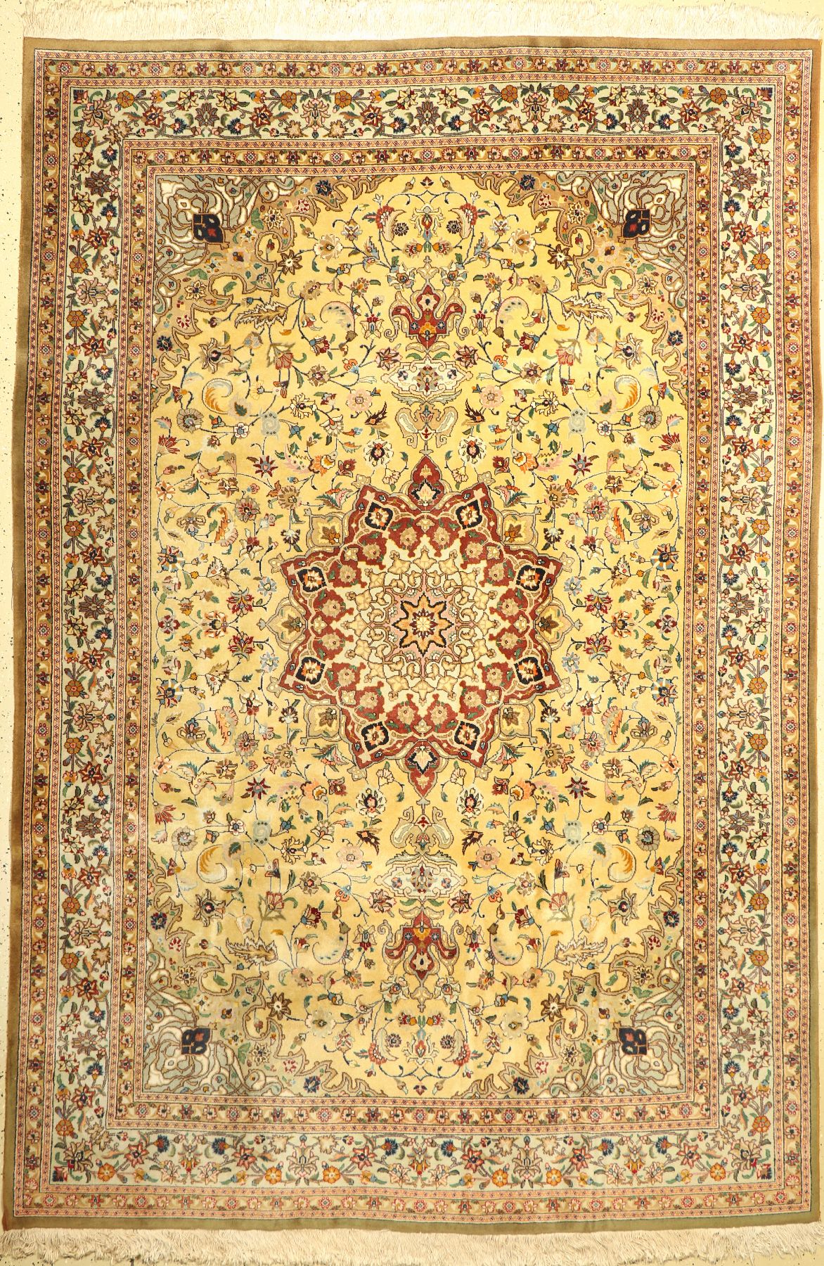 Täbriz fein(40 Raj), Persien, ca. 50 Jahre,Korkwolle, ca. 290 x 202 cm, EHZ: 2